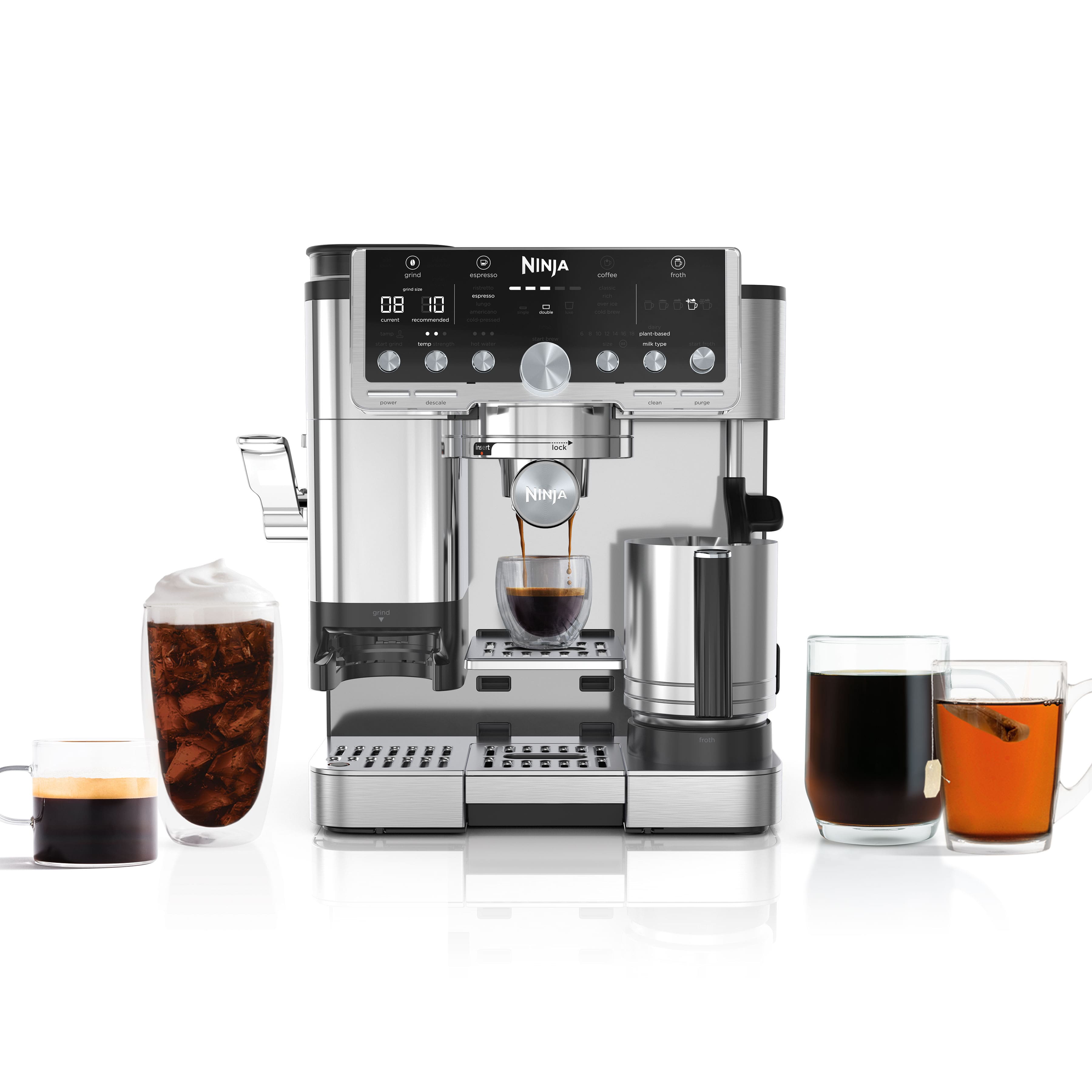 Ninja - Luxe Café Pro Series 4 in 1 Espresso, Drip Coffee, Cold & Hot Brew, Tamper, Grinder, Scale, Hands-Free Frother - Sta…