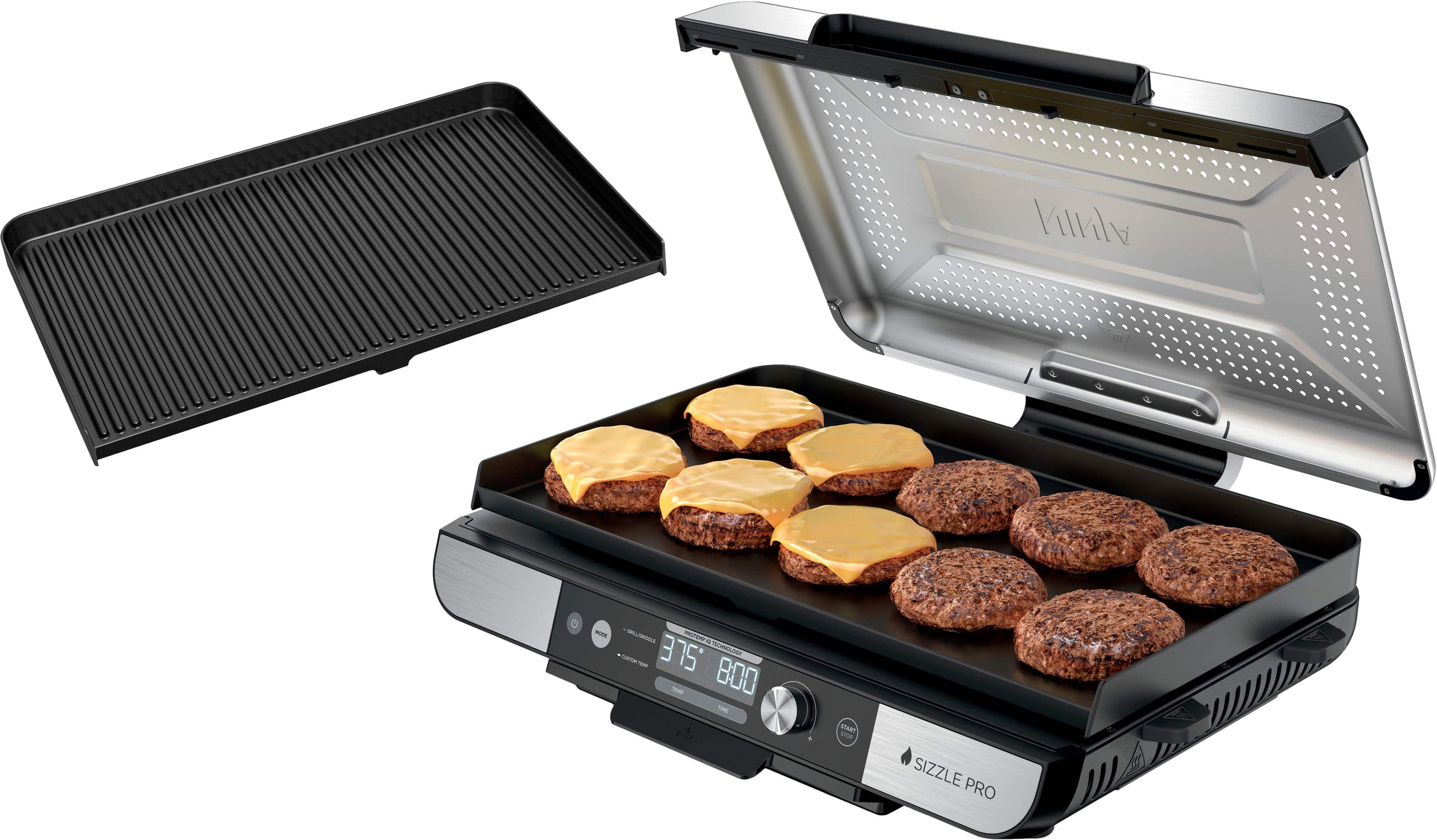 Ninja - Sizzle Pro XL 20-Inch Indoor Griddle & Grill with ProTemp IQ - Silver product image