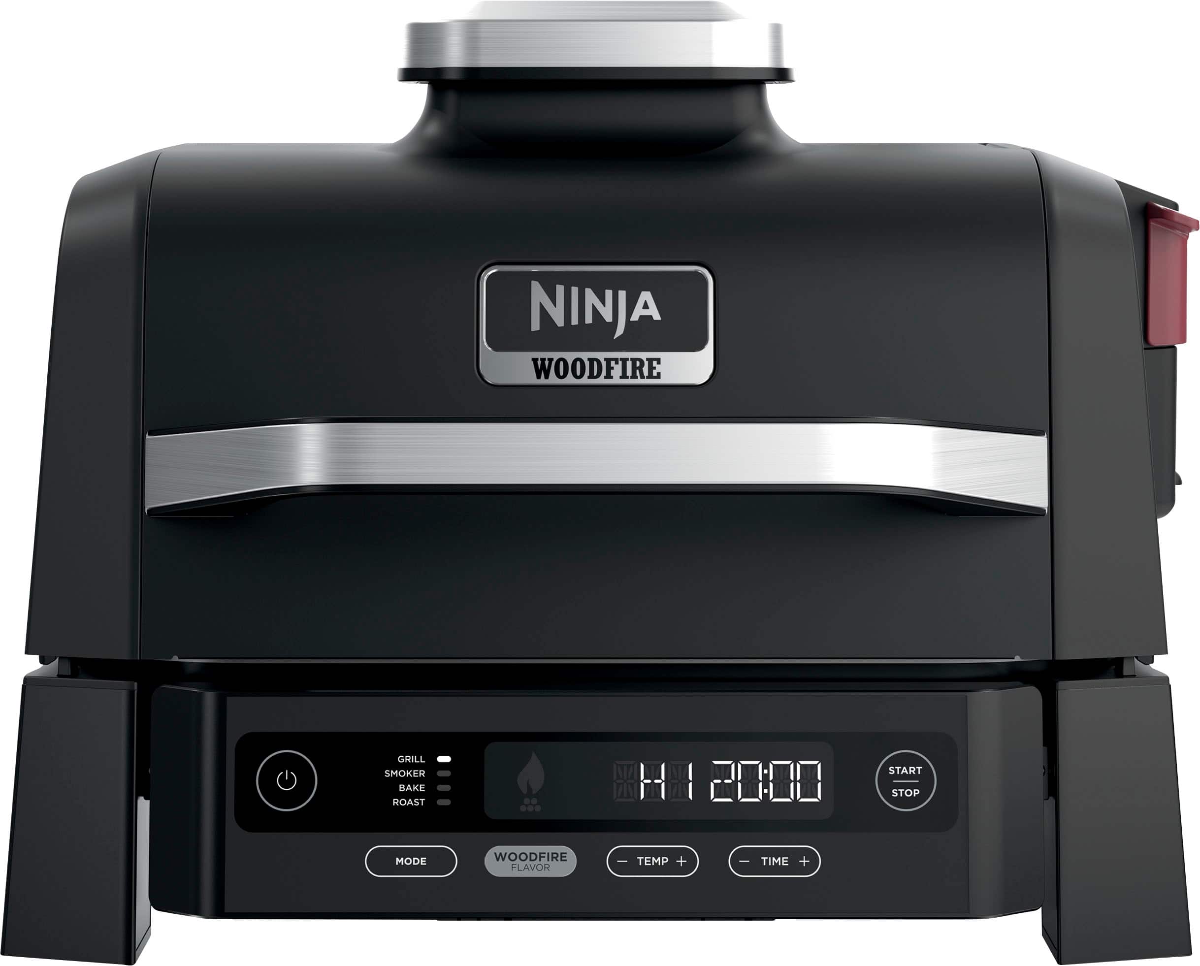 Ninja - Woodfire Outdoor Grill & Smoker, 4-in-1 Functionality, Authentic Woodfire Flavors, Electric Heat - Black product ima…