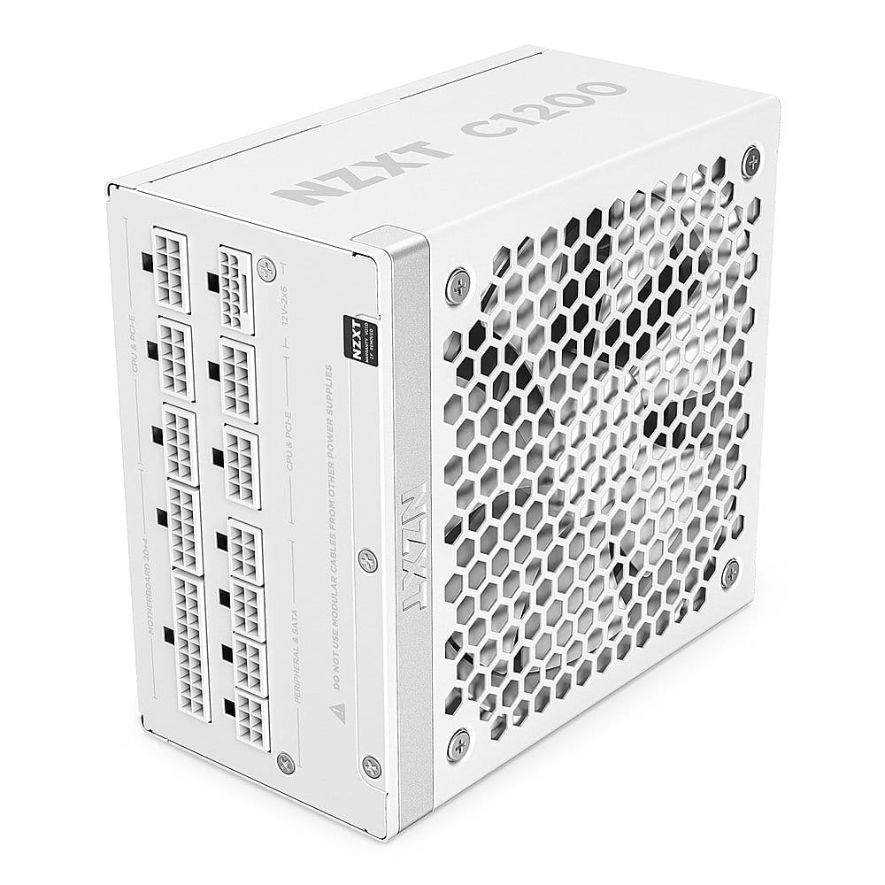 NZXT - C 1200W ATX 3.1 80 Plus Gold Fully Modular Power Supply - White product image