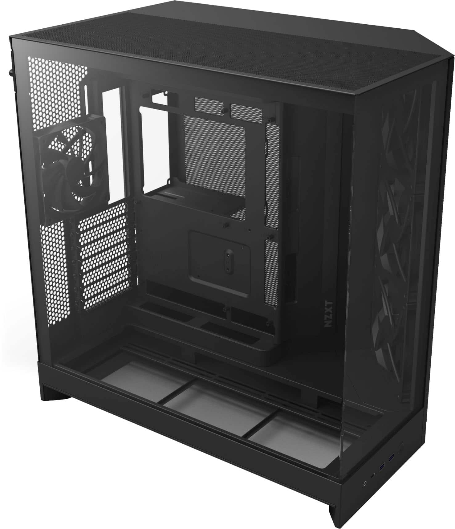 NZXT - H9 Flow 2025 ATX Mid-Tower Dual-Chamber PC Case - Black product image