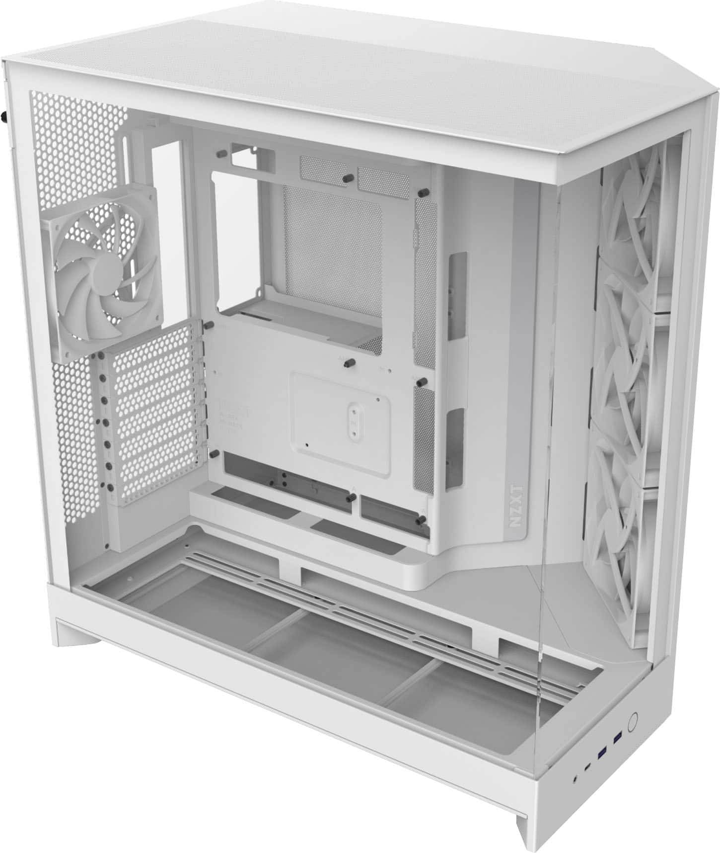 NZXT - H9 Flow 2025 ATX Mid-Tower Dual-Chamber PC Case - White product image