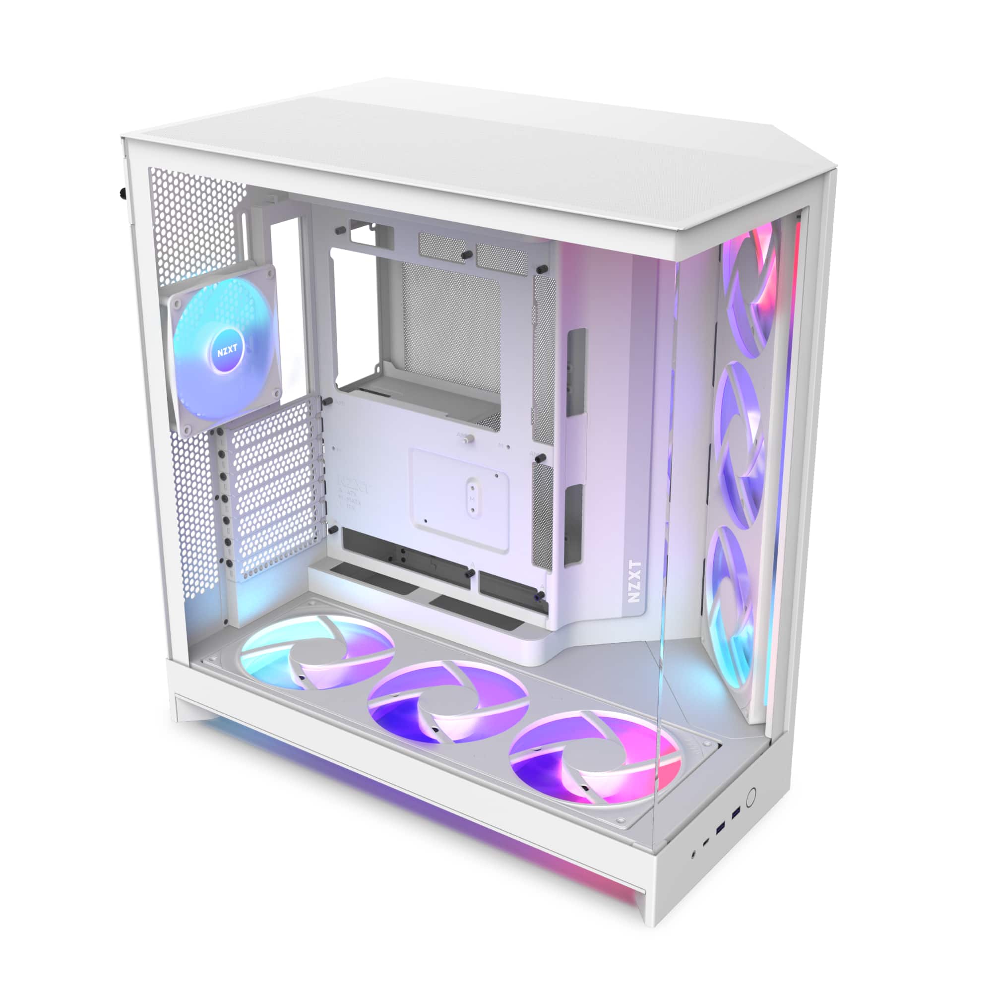 NZXT - H9 Flow+ RGB 2025 ATX Mid-Tower Dual-Chamber PC Case - White product image