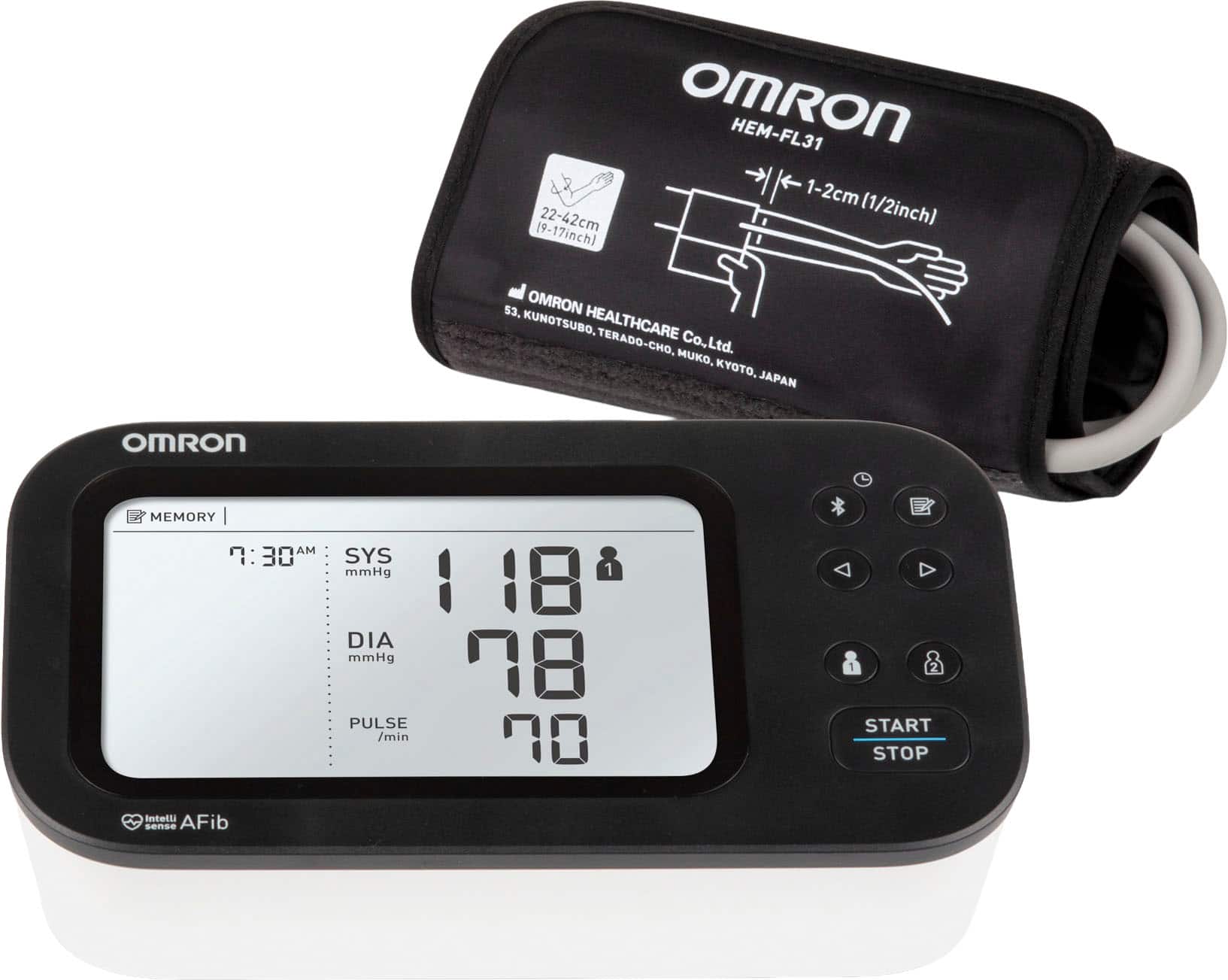 Omron - 7 Series Upper Arm Blood Pressure Monitor - Black product image