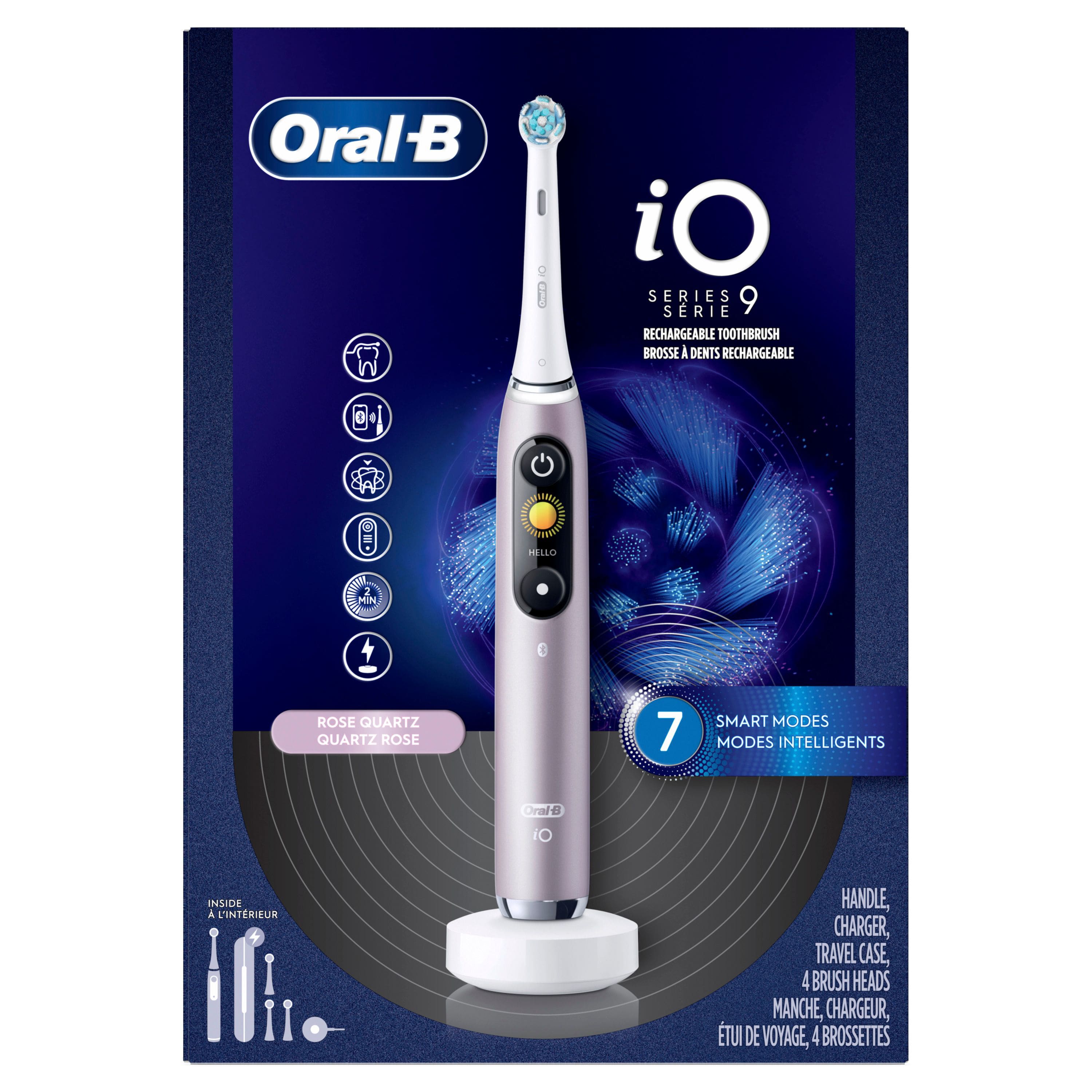 Oral-B - iO Series 9 Connected Rechargeable Electric Toothbrush - Rose Quartz product image