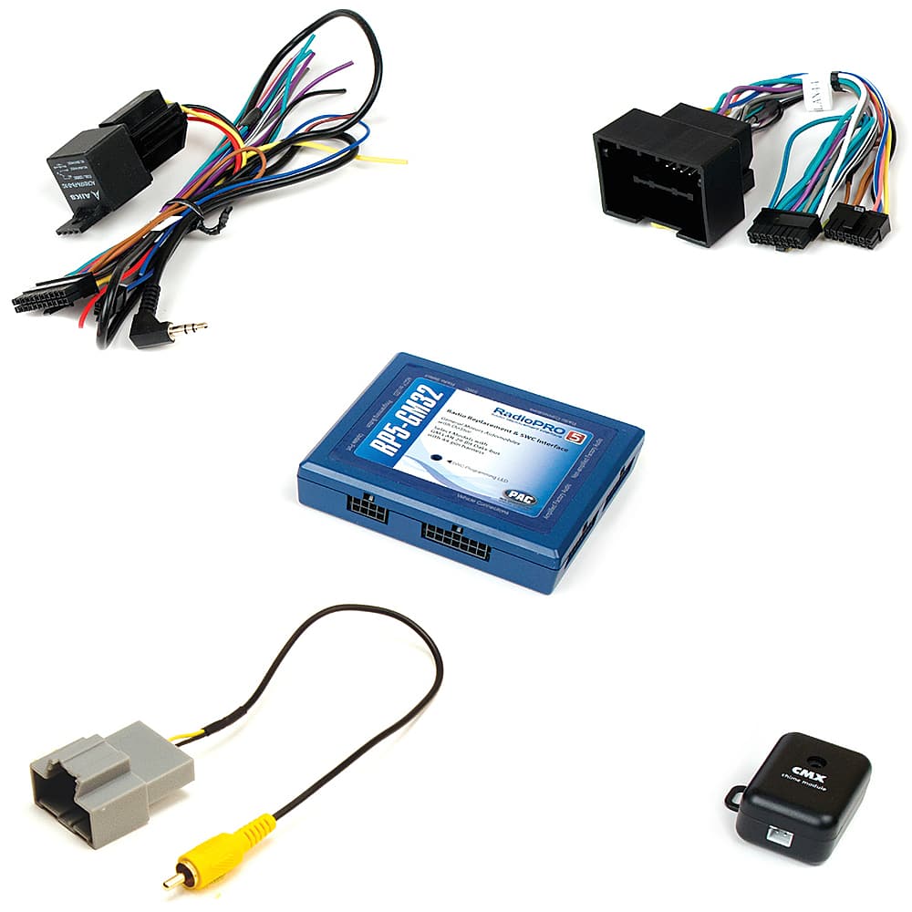 PAC - Radio Replacement and Steering Wheel Control Interface with OnStar Retention for Select GM Vehicles - Blue product ima…