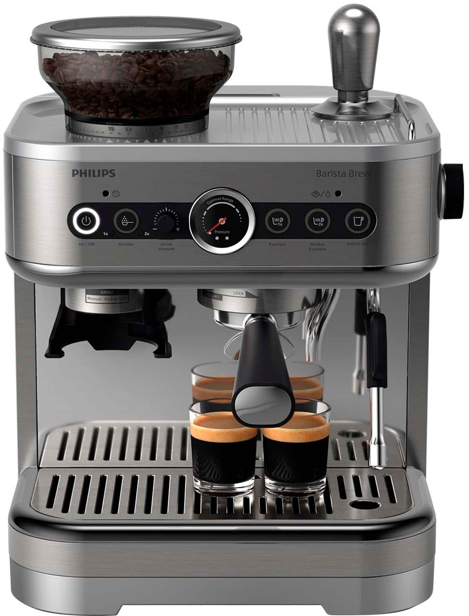 Philips - Barista Brew Semi Automatic Espresso Machine with Milk Frother - Stainless Steel product image