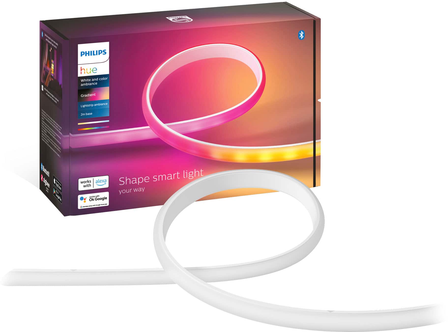 Philips - Hue Ambiance Gradient Bluetooth Lightstrip 80-inch Base Kit - Multi product image