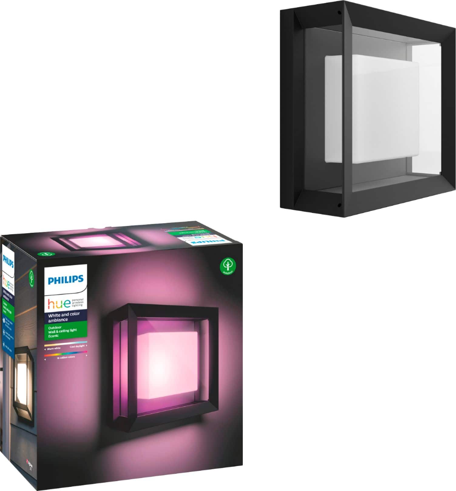 Philips - Hue Econic Outdoor Wall and Ceiling Light - White and Color Ambiance product image