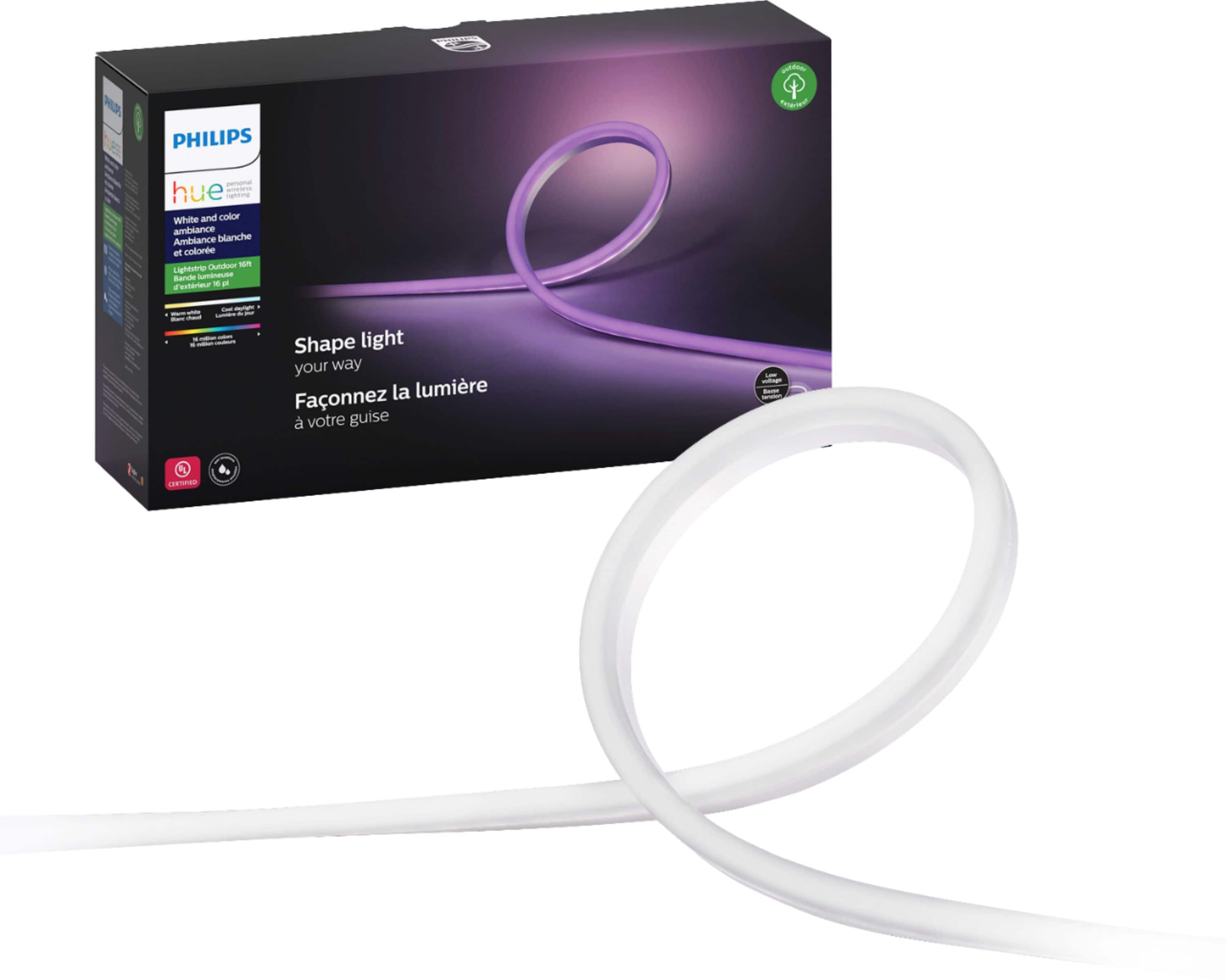 Philips - Hue Outdoor Lightstrip 197-inch/16-foot - White and Color Ambiance product image