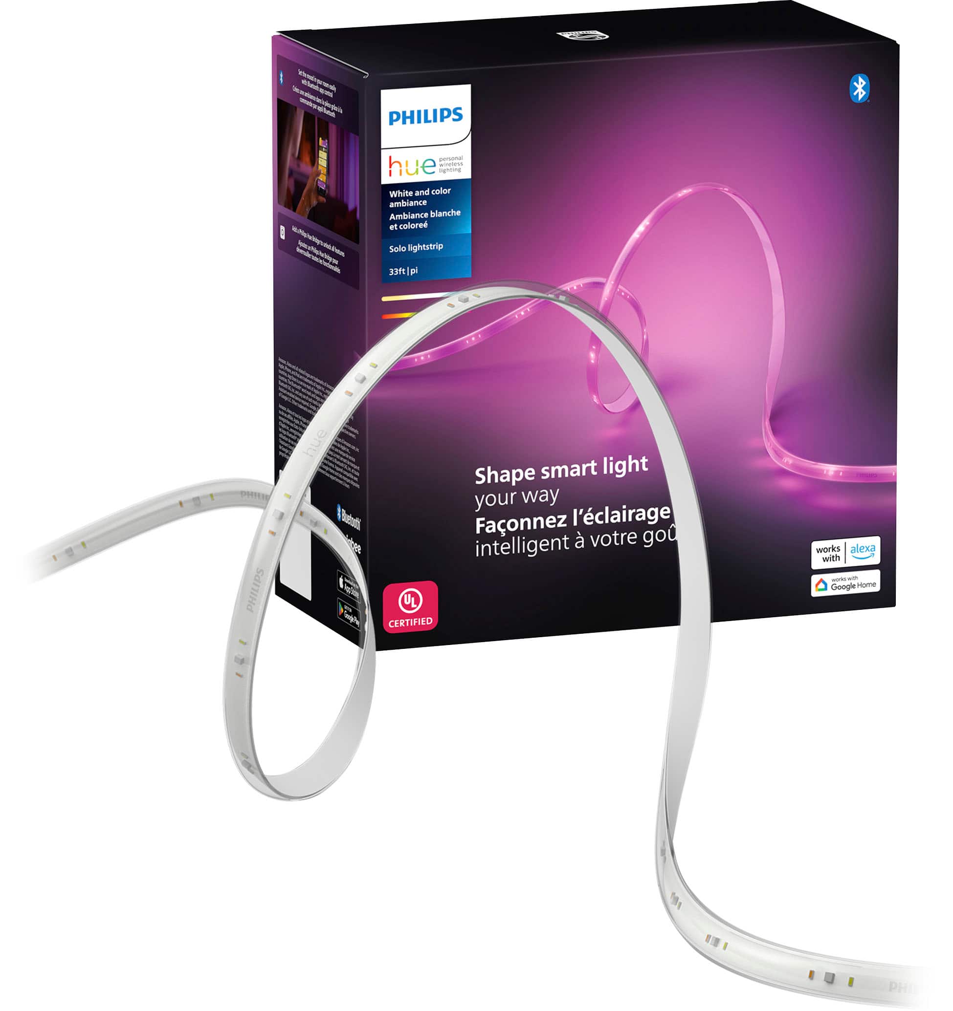 Philips - Hue Solo Lightstrip 10m (33ft) - White and Color Ambiance product image