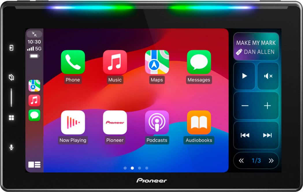 Pioneer - 10.1" - HD Screen, Luminous Bar, Android Auto (Wired/Wireless), Apple CarPlay (Wired/Wireless), Bluetooth - Black…