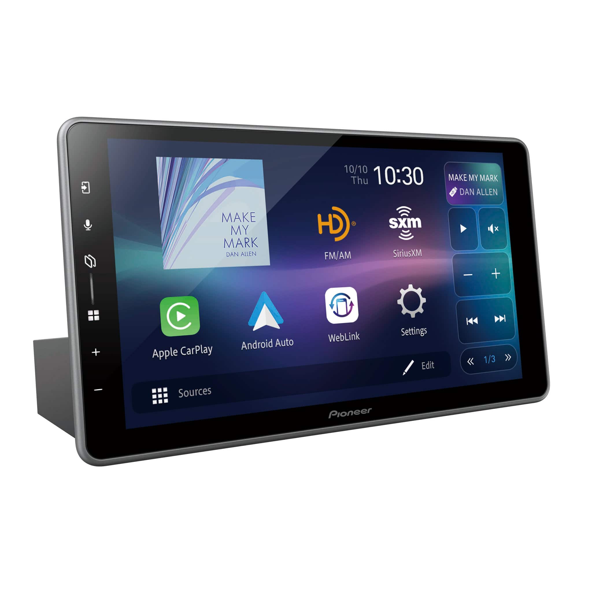 Pioneer - 9.0" Apple CarPlay/Android Auto HD Radio Bluetooth Digital Media (DM) Receiver with Alexa Built-in - Black product…