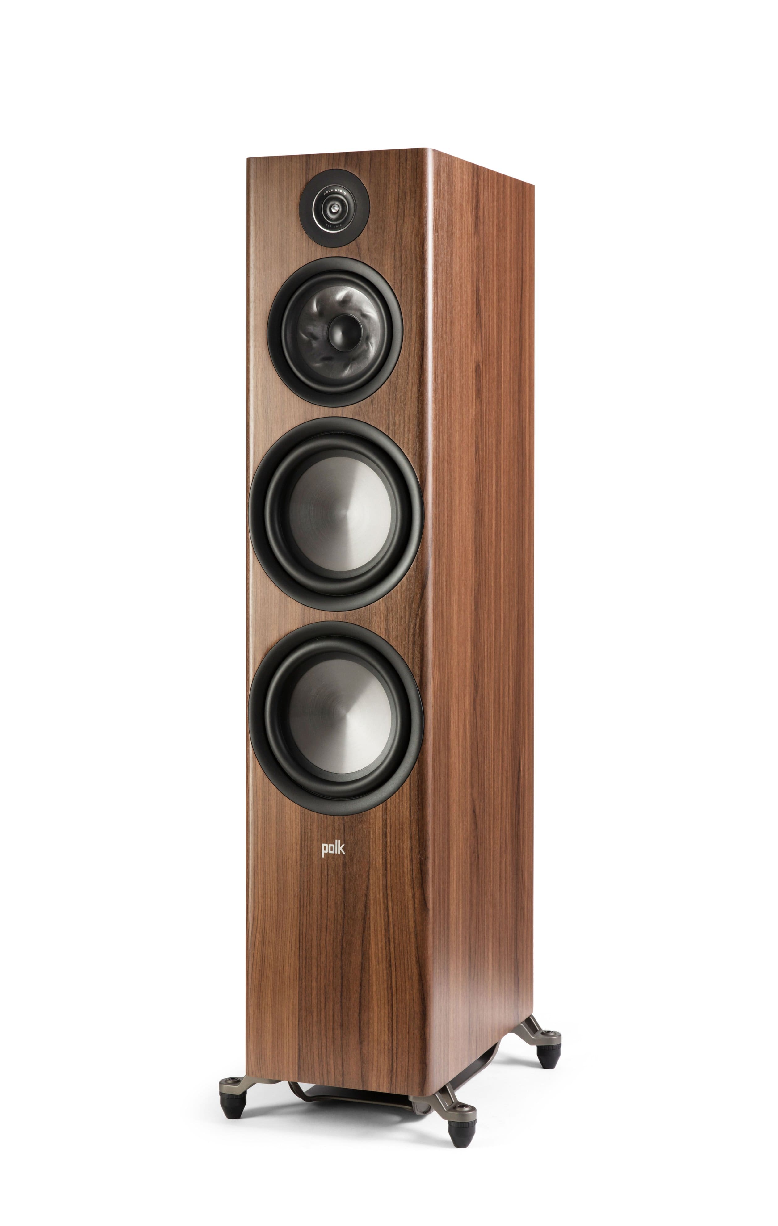 Polk Audio - Polk Reserve R700 Tower Speaker, 1" Pinnacle Ring Tweeter, Dual 6.5" Turbine Cone Woofers & Dual 8" Long-Throw…