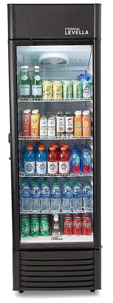 Premium Levella - 12.5 cu. ft. 1-Door Commercial Merchandiser Refrigerator Glass-Door Beverage Display Cooler - Black produc…