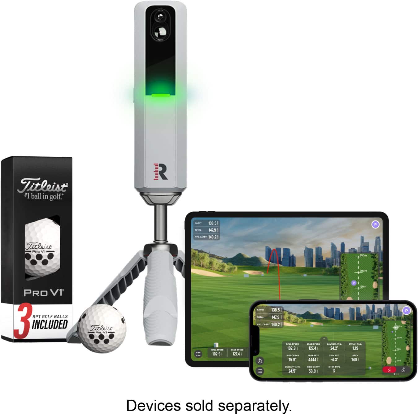 Rapsodo - MLM2PRO Golf Launch Monitor w/ Titleist 2025 Pro V1 Golf Balls - Silver product image