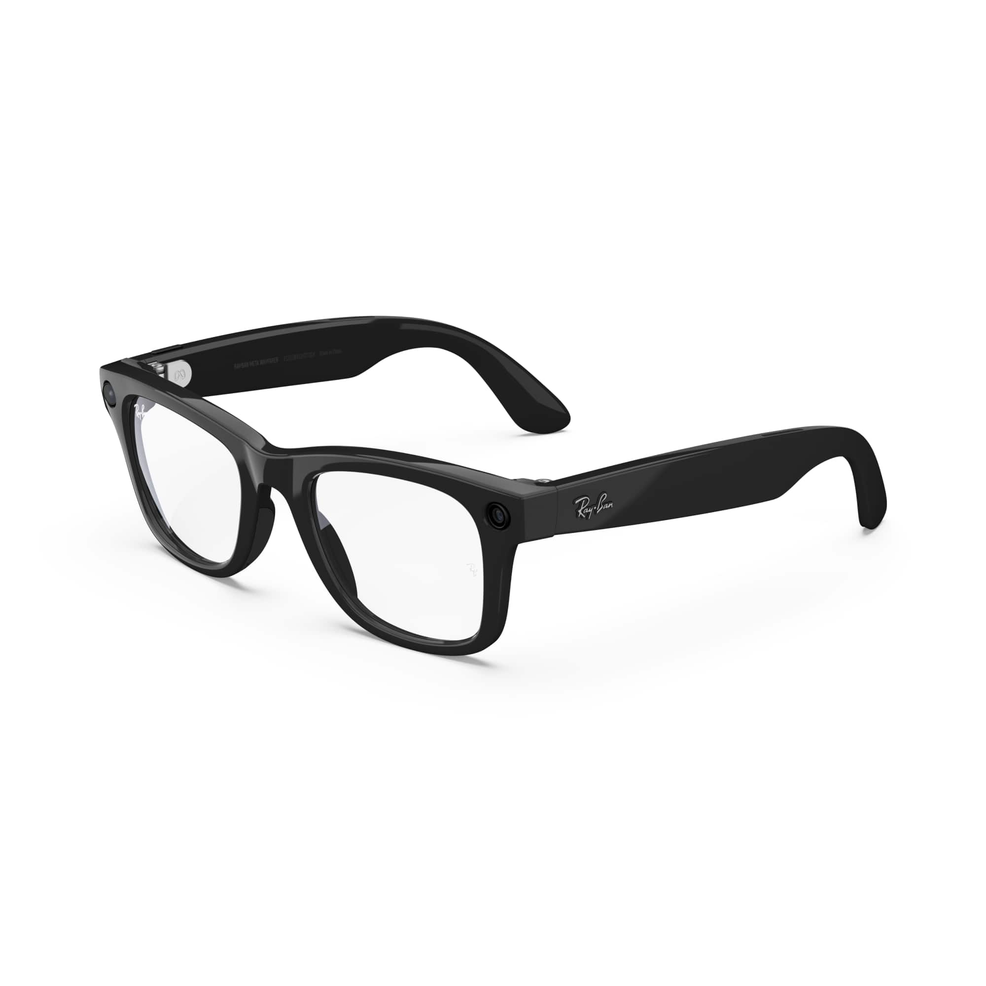 Ray-Ban Meta - Wayfarer (Gen 1) - 12 MP camera - Open Ear Speakers - Meta AI - 32GB storage - Clear Lenses - Shiny Black pro…