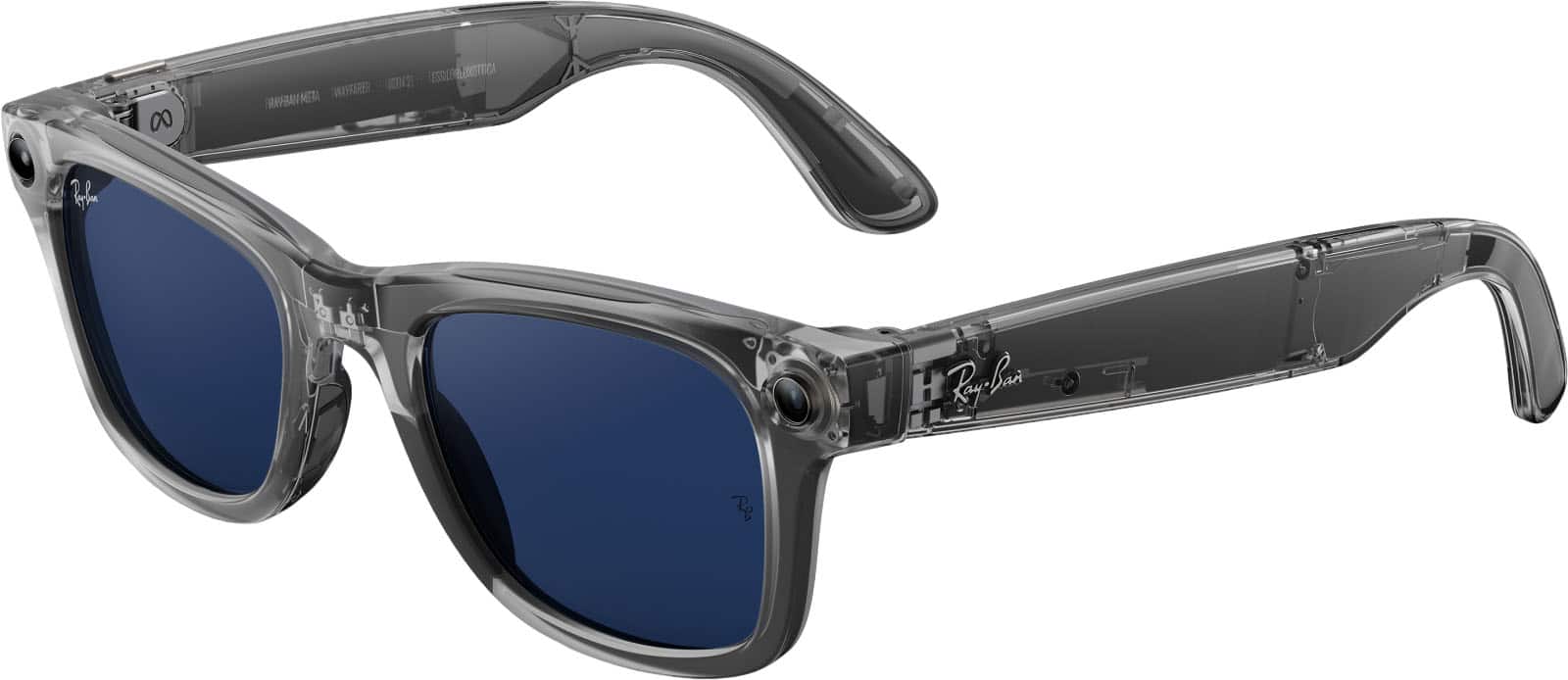 Ray-Ban Meta - Wayfarer (Gen 2) Large glasses with Meta AI, Audio, Photo, Video Compatibility - Transitions Sapphire Lenses…
