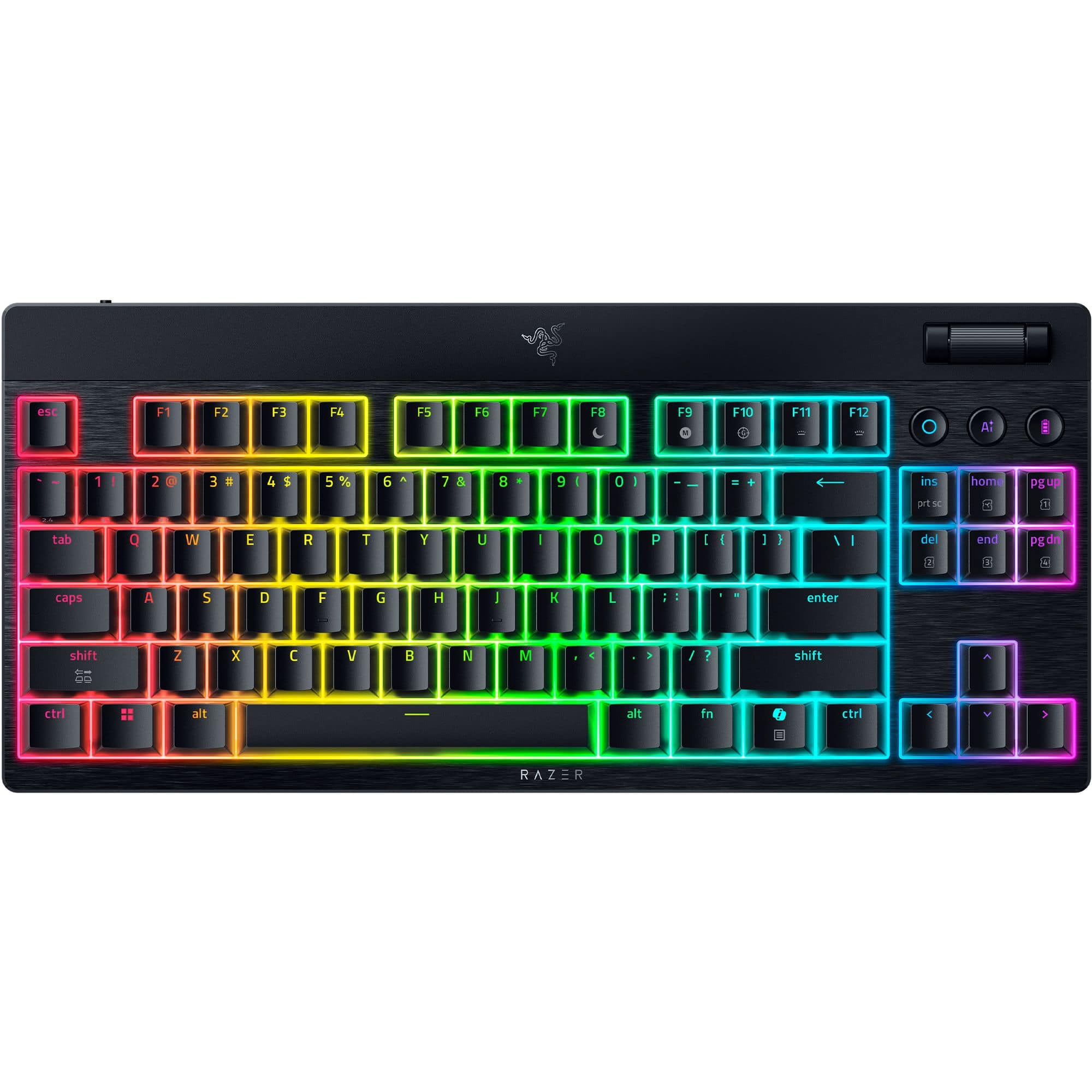 Razer - BlackWidow V4 Low-profile HyperSpeed Wireless TKL Mechanical Orange Tactile Switch Gaming Keyboard with Chroma RGB -…