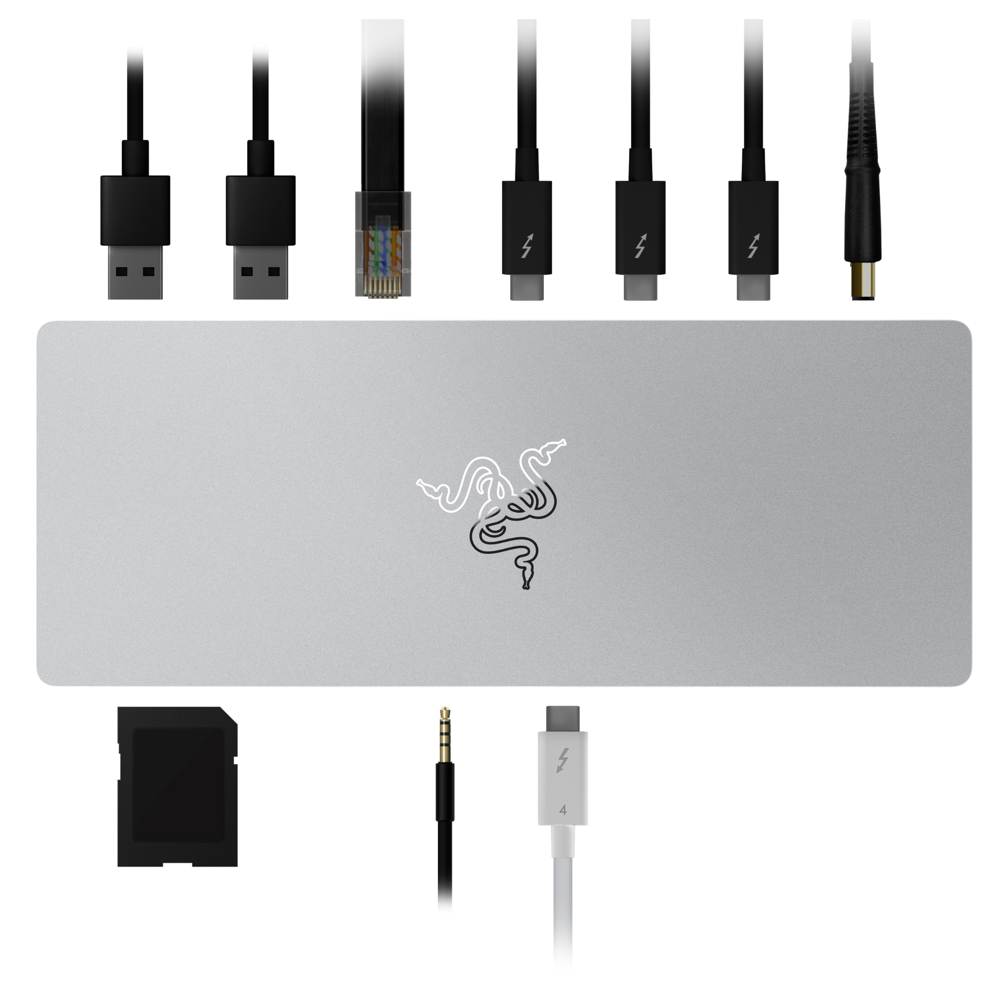 Razer - Thunderbolt 4 Certified Dock with 10 Ports for PC and Mac - Mercury product image