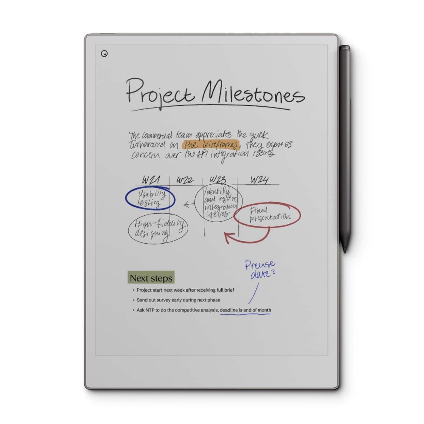 reMarkable - Paper Pro - 11.8" Paper Tablet with Marker Plus - Gray product image