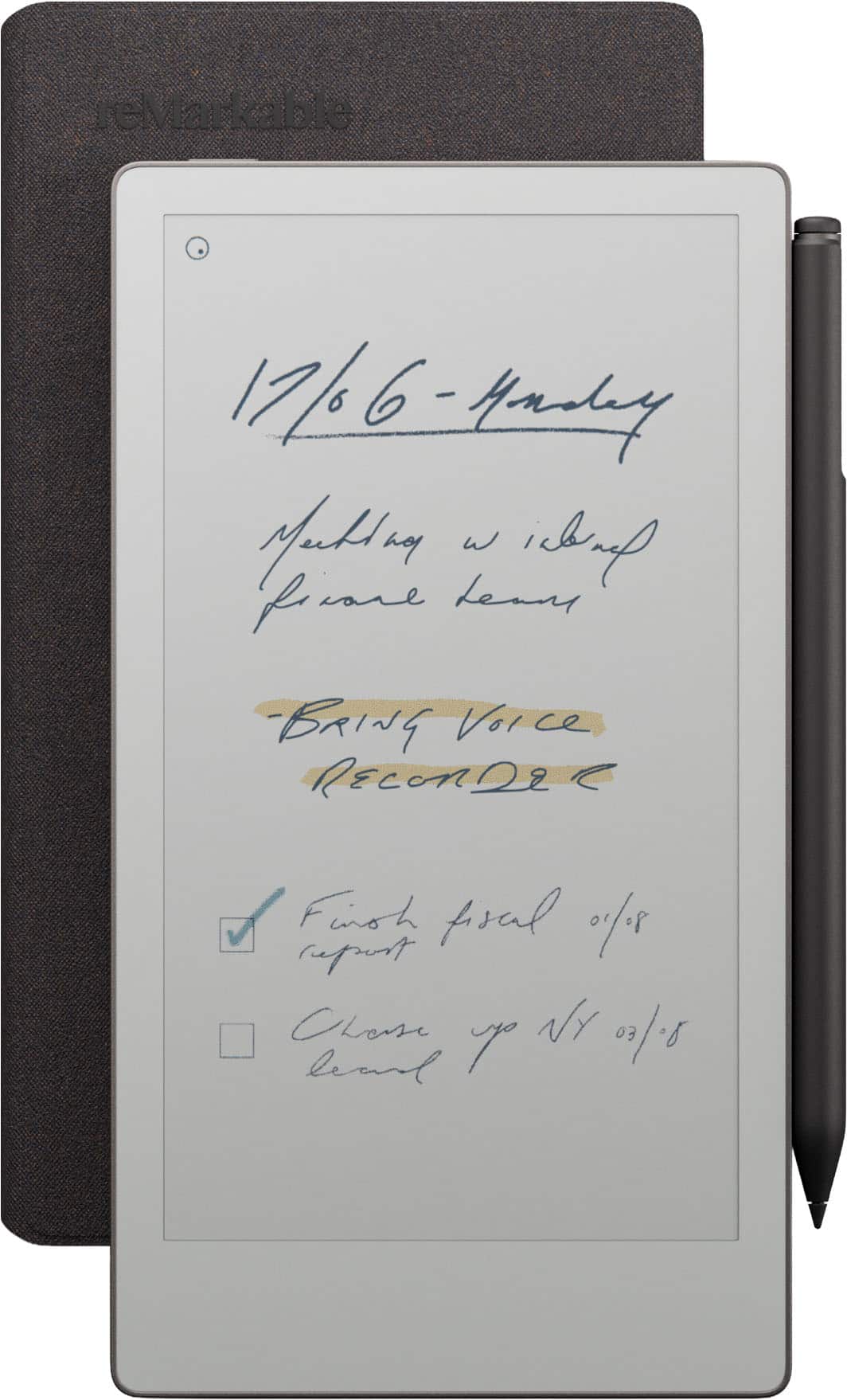 reMarkable - Paper Pro Move - 7.3" Paper Tablet with Marker Plus and Mosaic Weave Book Folio - Basalt product image