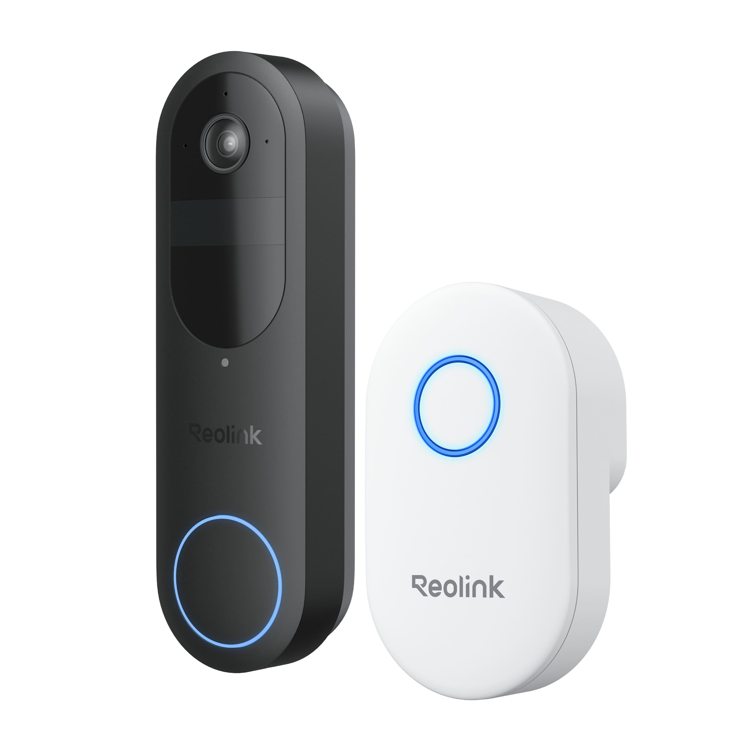 Reolink - D340B Smart Video Doorbell 2K 4MP Battery Operated Wireless Wi-Fi with Head-to-Toe View and Plug-in Chime - Black…
