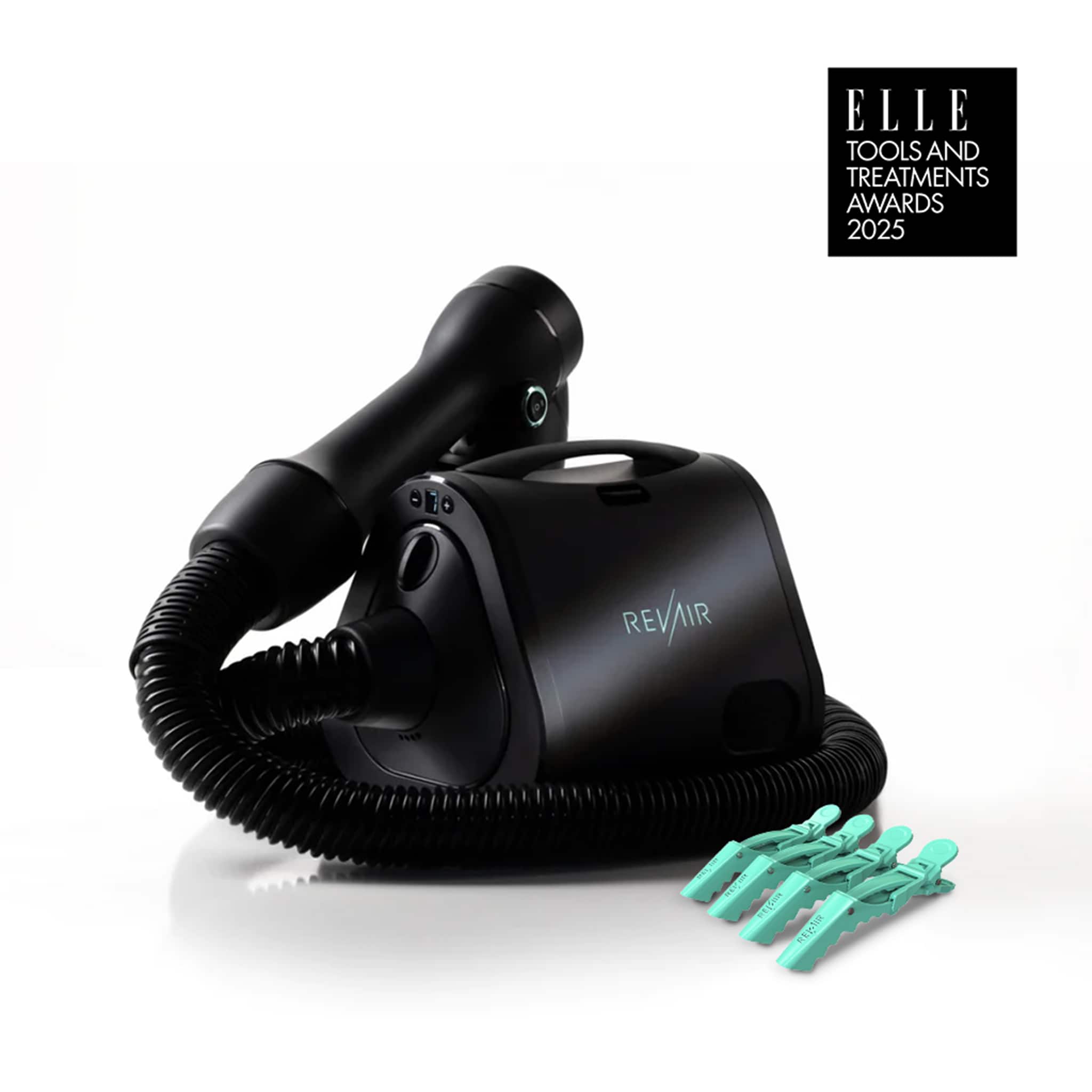 RevAir - Reverse-Air Hair Dryer with Hair Clips - Black product image