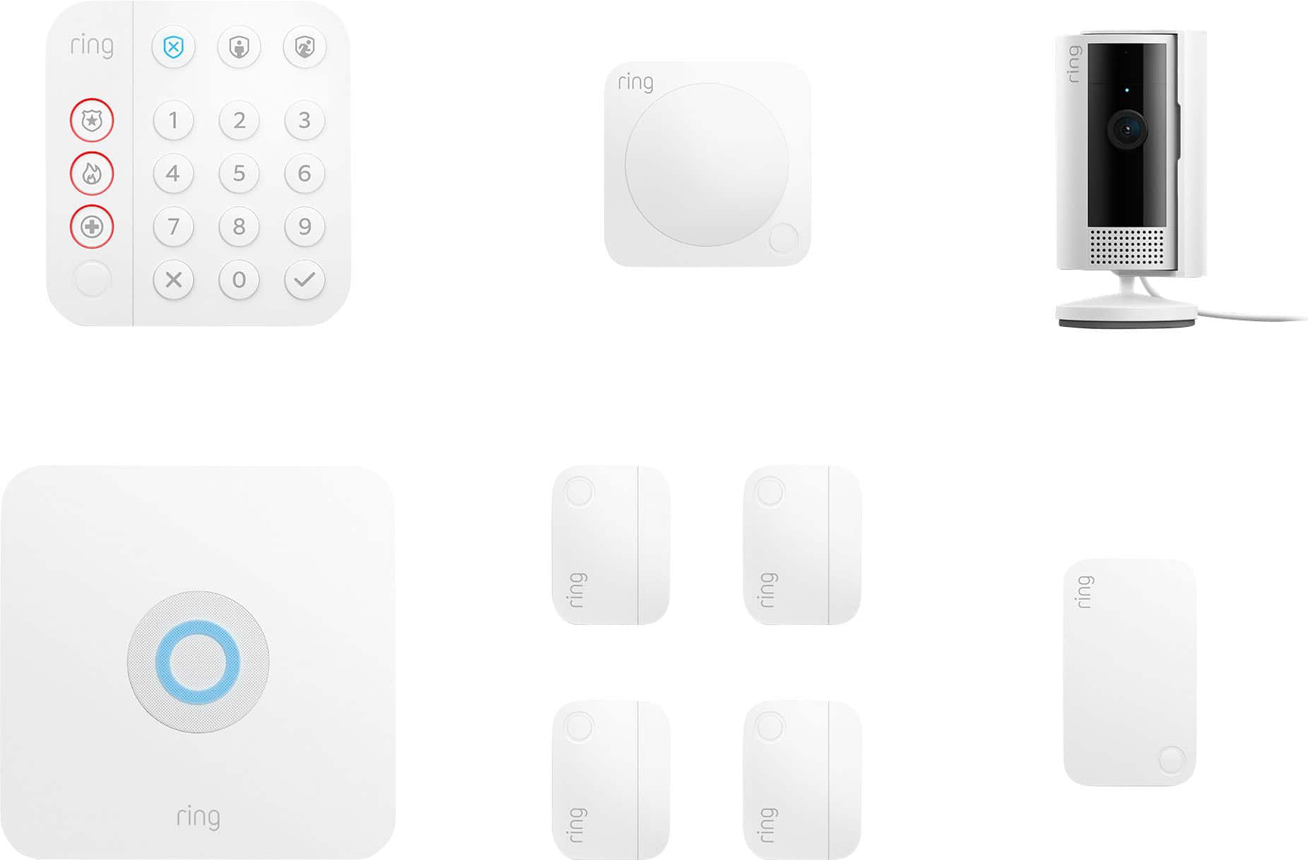 Ring - Alarm Security Kit 9-Piece (2nd Gen) - White product image