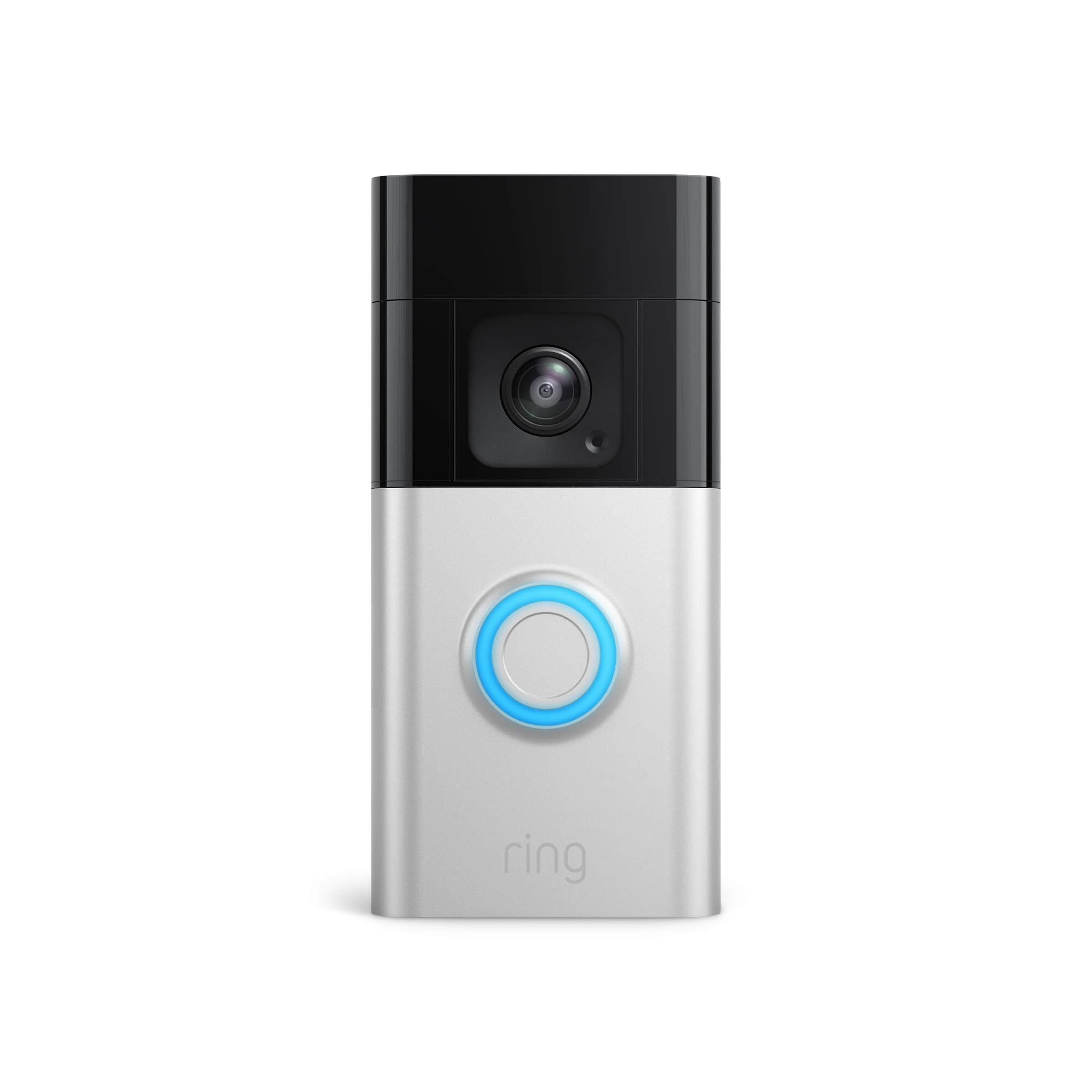 Ring - Battery Doorbell Pro Smart Wi-Fi Video Doorbell - Battery-powered with Head-to-Toe HD+ Video - Satin Nickel product i…