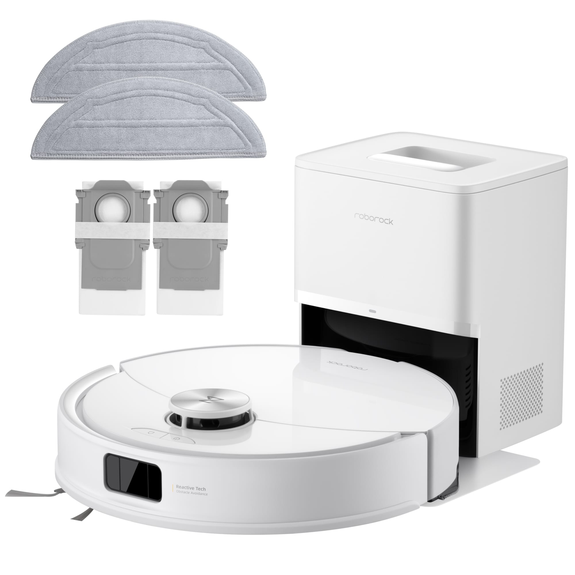 Roborock - Q10 Series Robot Vacuum & Mop, 10000Pa Suction, 70 Days Self-Emptying, Anti-Tangle Brush, Obstacle Avoidance - Wh…