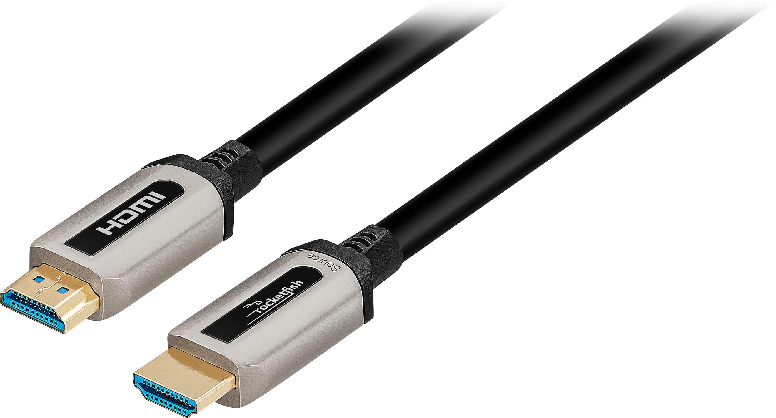 Rocketfish™ - 100' 4K UltraHD In-Wall Rated Fiber Optic HDMI Cable with HDR Support - Black product image