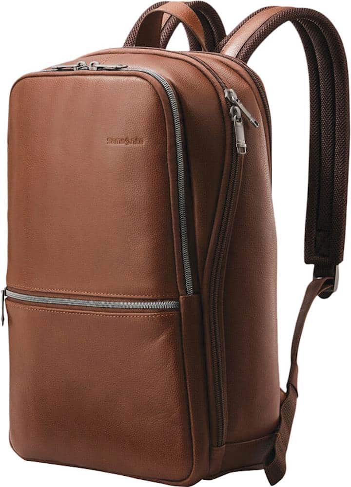 Samsonite - Classic Leather Slim Backpack for 14.1" Laptop - Cognac product image
