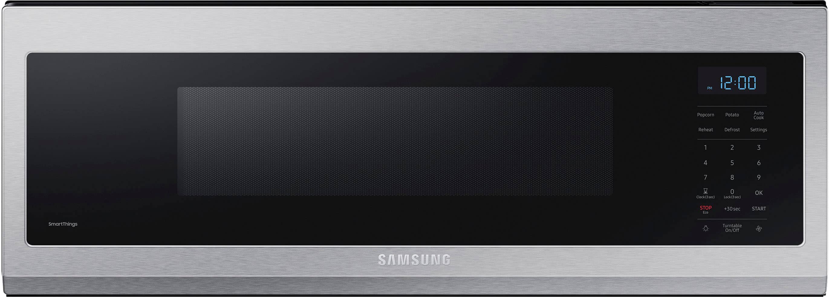 Samsung - 1.1 cu. ft. Smart SLIM Over-the-Range Microwave with 400 CFM Hood Ventilation - Stainless Steel product image