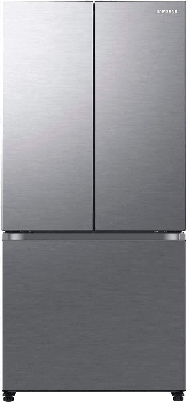 Samsung - 17.5 cu. ft. 3-Door French Door Counter Depth Smart Refrigerator with Twin Cooling Plus - Stainless Steel product…