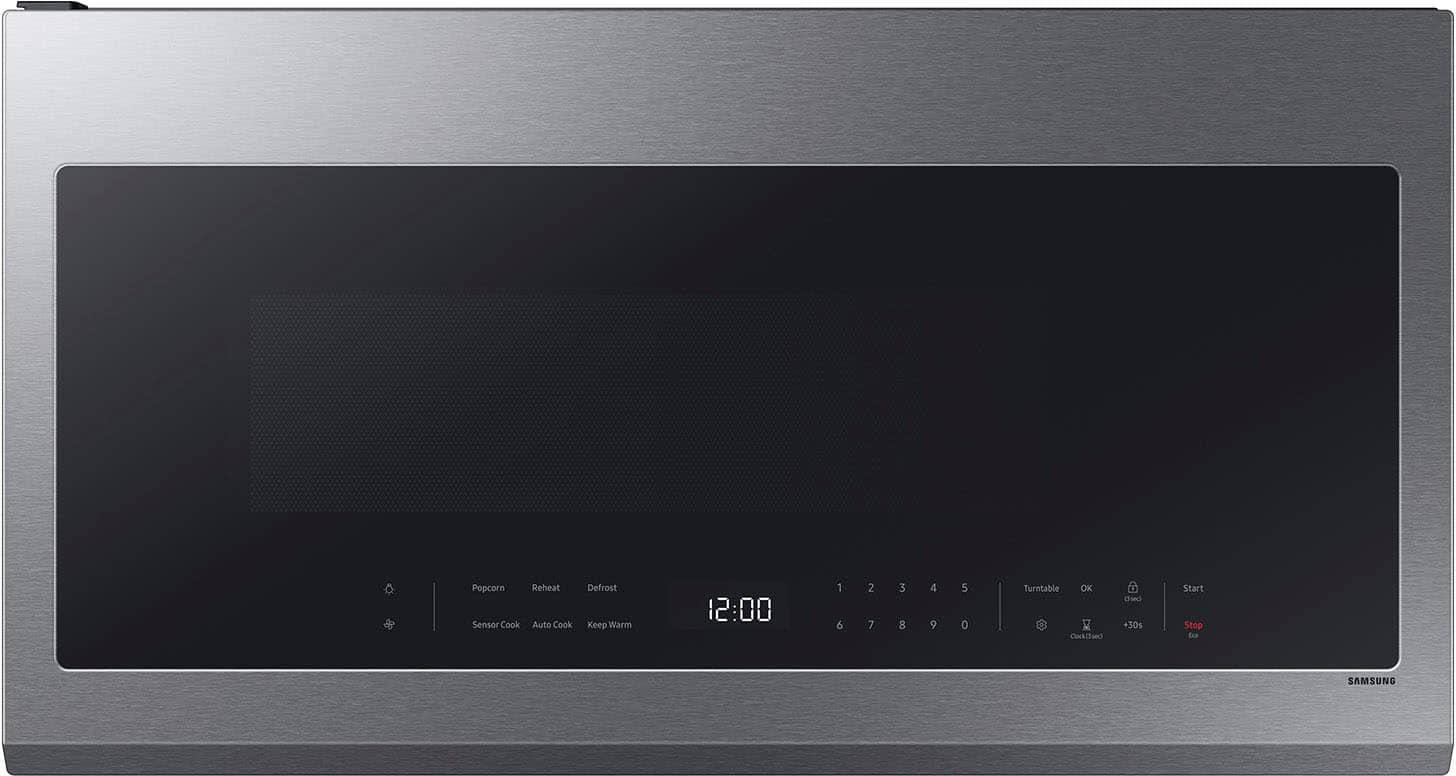Samsung - 2.1 Cu. Ft. Over-the-Range Microwave with Sensor Cooking and Wi-Fi Connectivity - Matte Black Steel product image