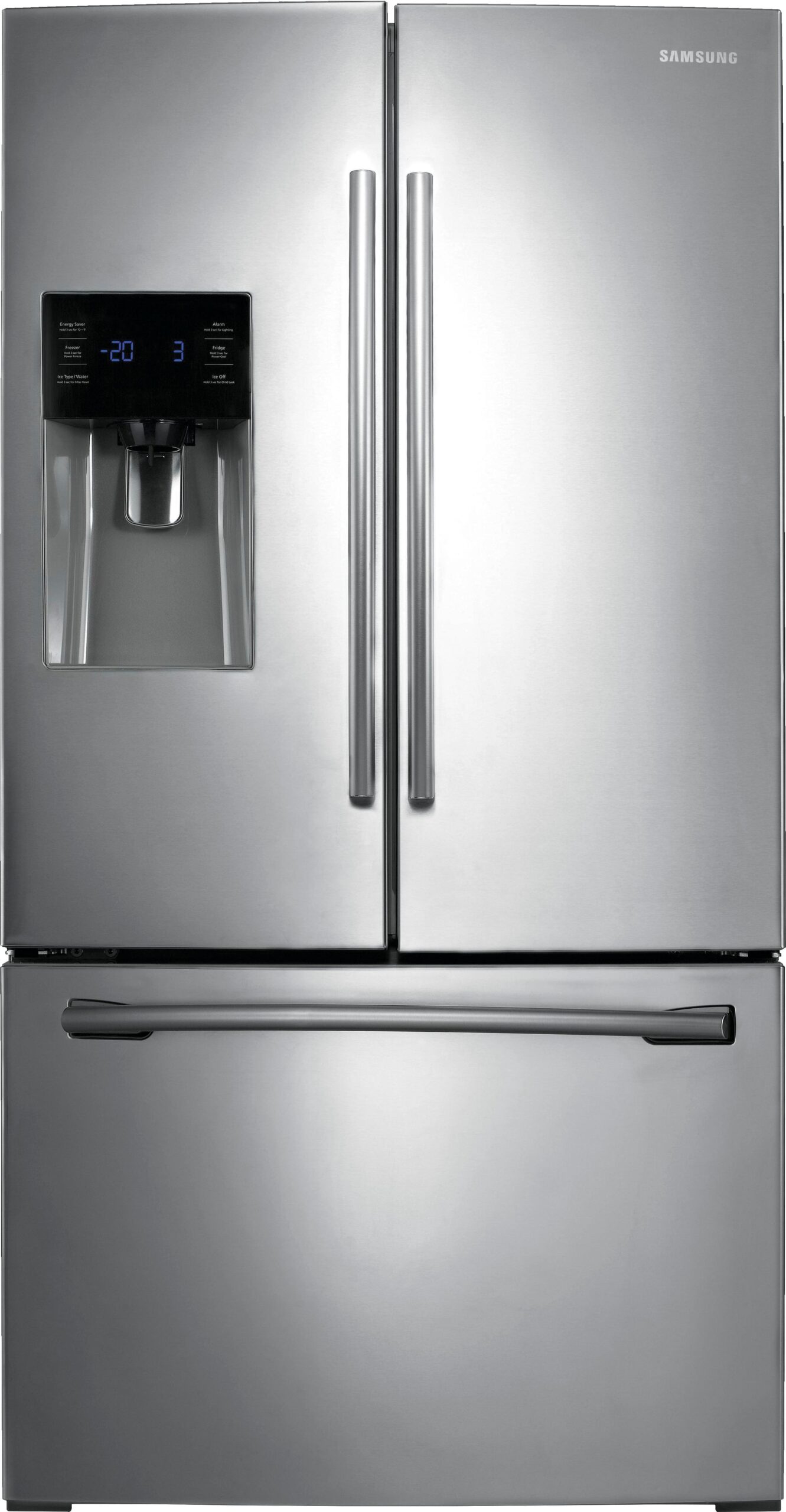 Samsung - 24.6 cu. ft. French Door Refrigerator with Thru-the-Door Ice and Water - Stainless Steel product image