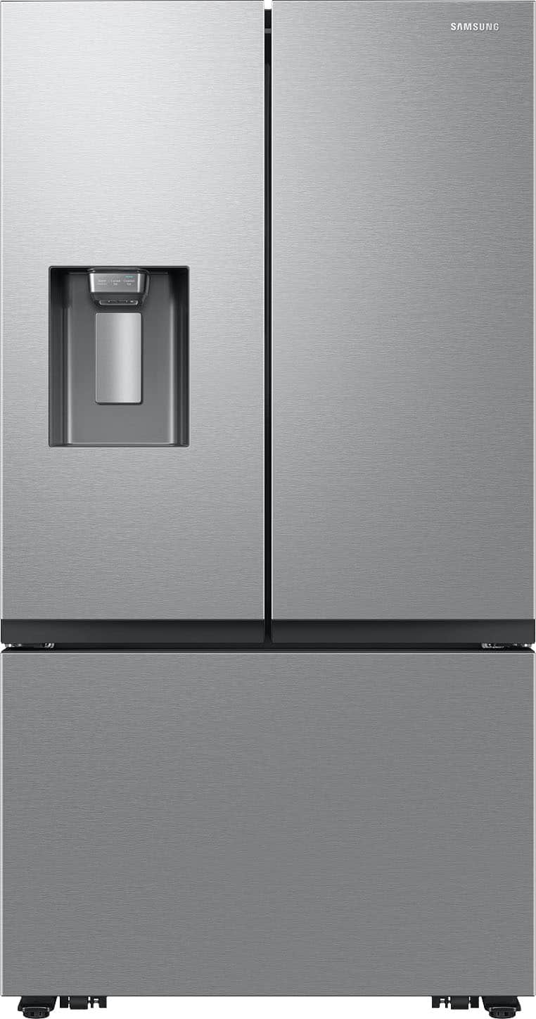 Samsung - 26 cu. ft. Mega Capacity Counter Depth 3-Door French Door Refrigerator with External Water and Ice Dispenser - Sta…