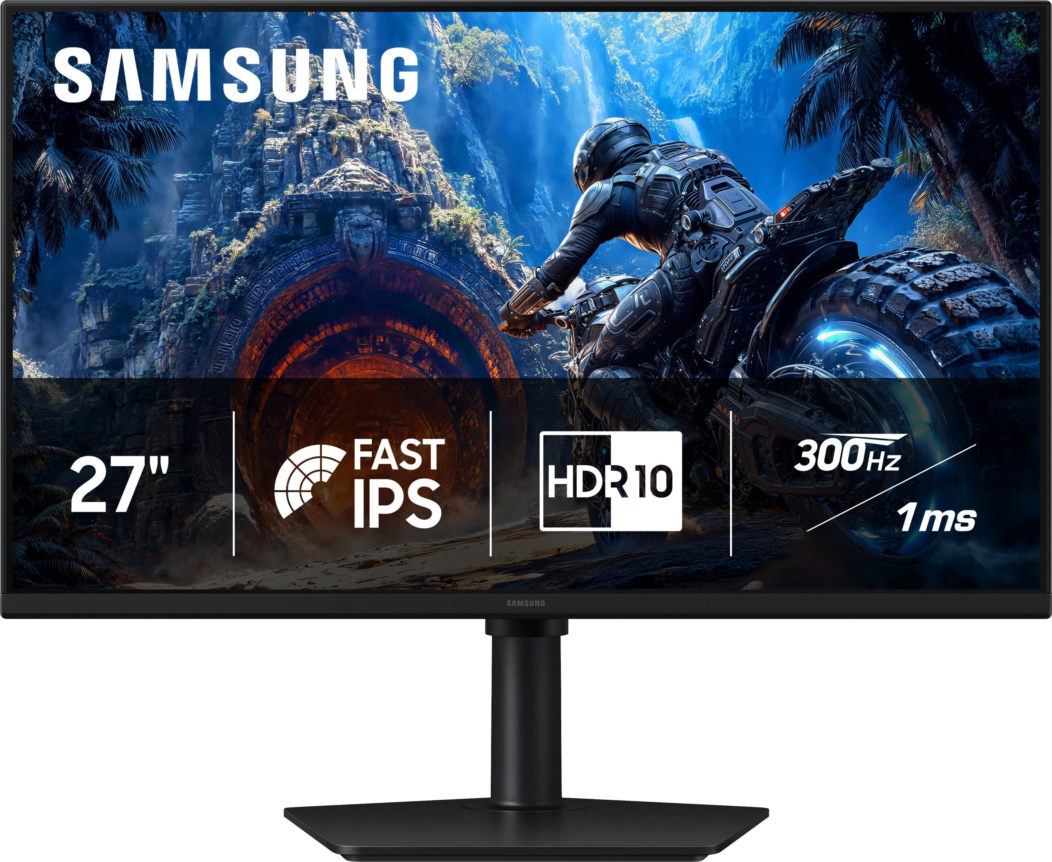 Samsung - 27" Odyssey G4 (G40H) Fast IPS FHD 300Hz 1ms AMD FreeSync Prem Gaming Monitor with HDR 10 (DisplayPort, HDMI) - Bl…