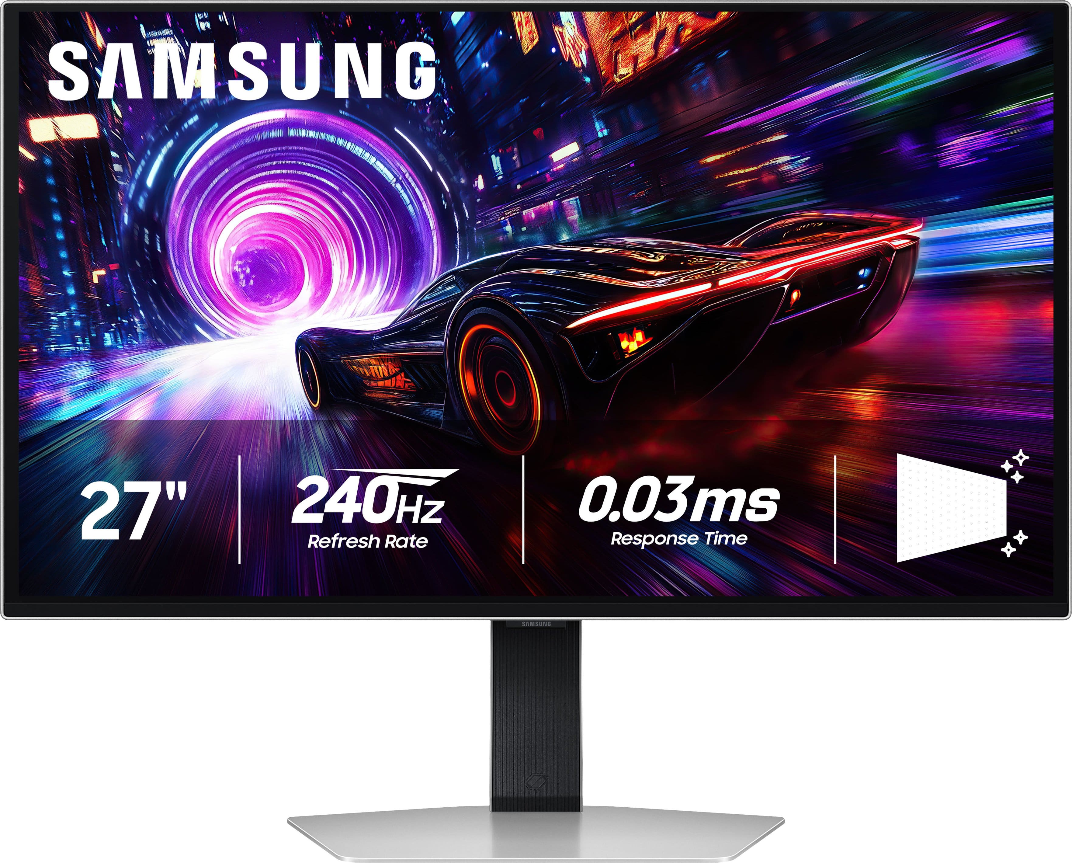 Samsung - 27" Odyssey OLED G8 (G81SF), 4K UHD, 240Hz, 0.03ms, AMD FreeSync Premium Pro, Glare Free, HDR 400 Gaming Monitor -…