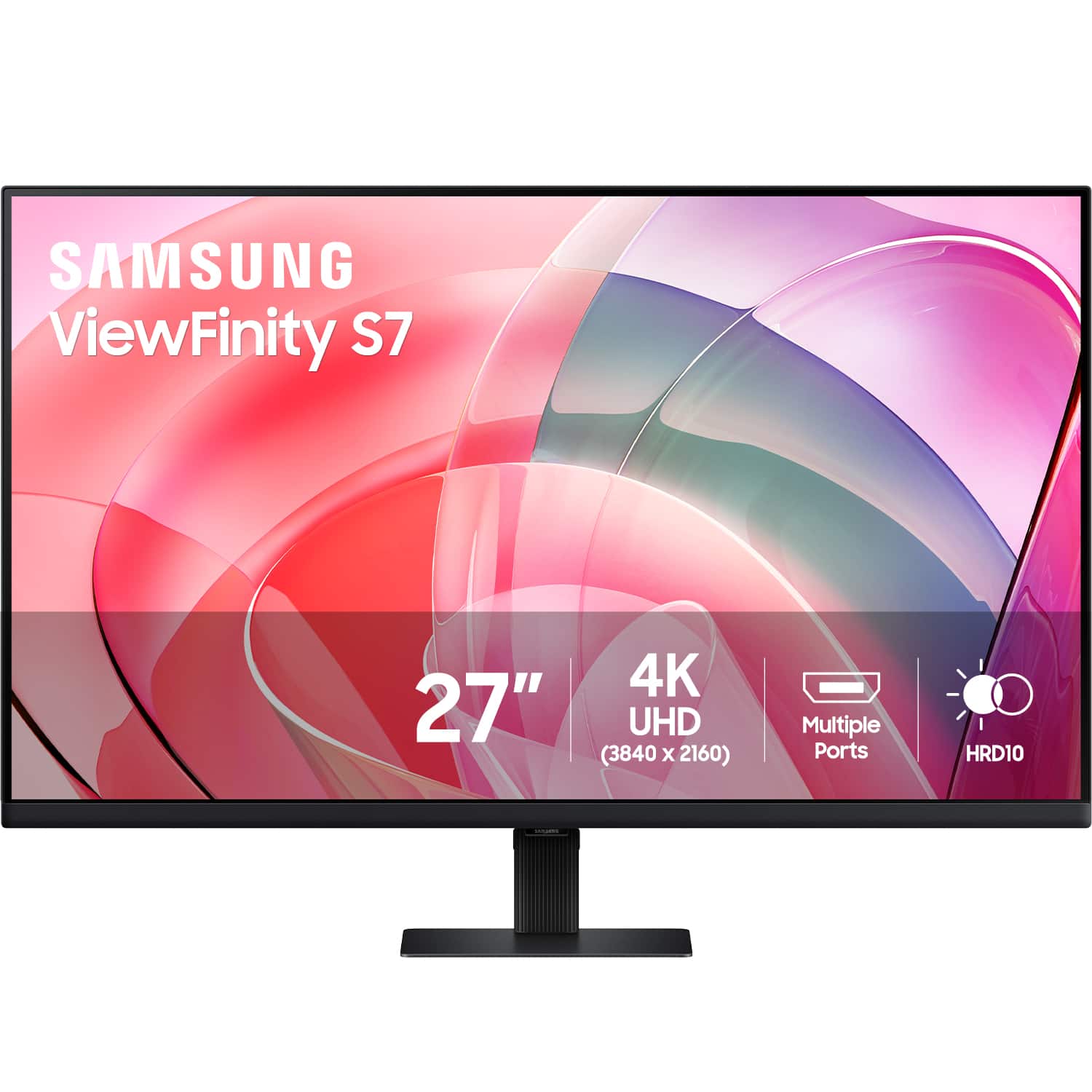 Samsung - 27” ViewFinity S7 LED 4k UHD 60Hz Monitor with HDR 10 (DisplayPort, HDMI) - Black product image