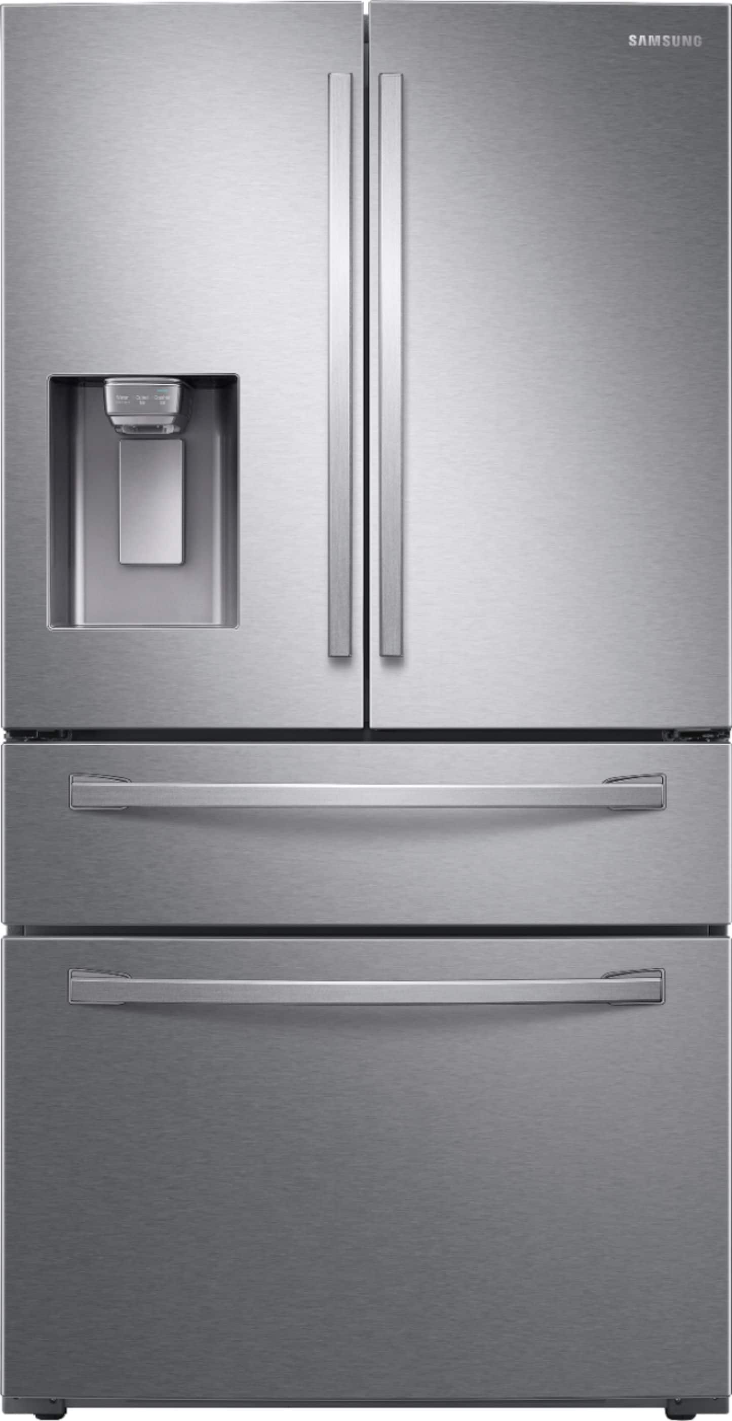 Samsung - 28 Cu. Ft. 4-Door French Door Smart Refrigerator with FlexZone Drawer - Stainless Steel product image