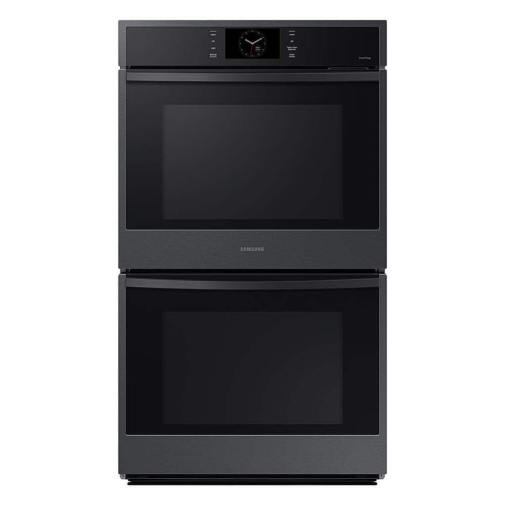 Samsung - 30" Built-In Electric Convection Double Wall Oven with Steam Cook - Matte Black product image