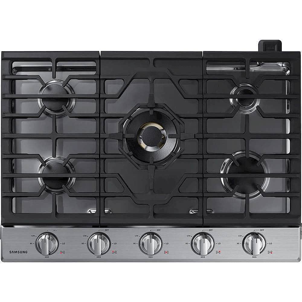 Samsung - 30" Built-In Gas Cooktop with WiFi and Dual Power Brass Burner - Stainless Steel product image