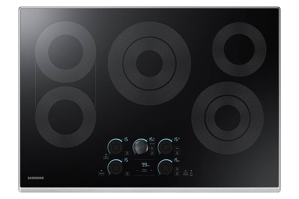 Samsung - 30" Electric Cooktop with WiFi and Rapid Boil - Stainless Steel product image