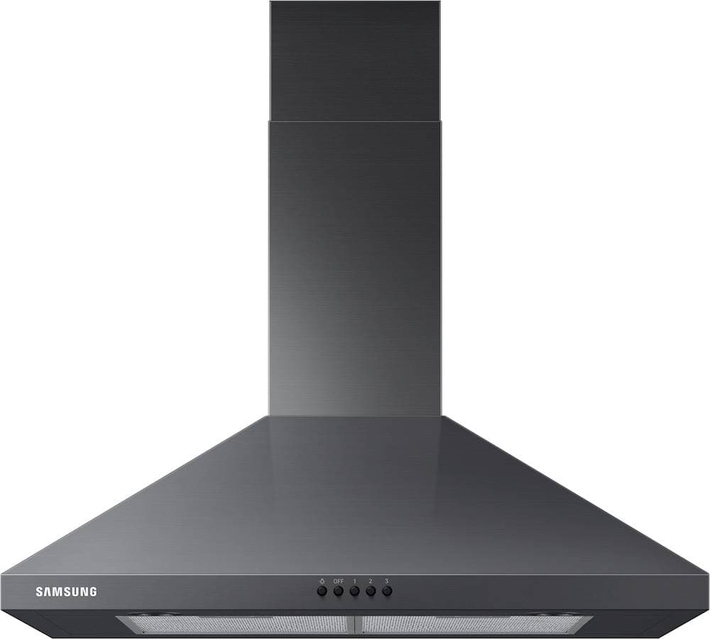 Samsung - 30 inches - Externally Vented & Recirculating - Wall Range Hood - Black Stainless Steel product image
