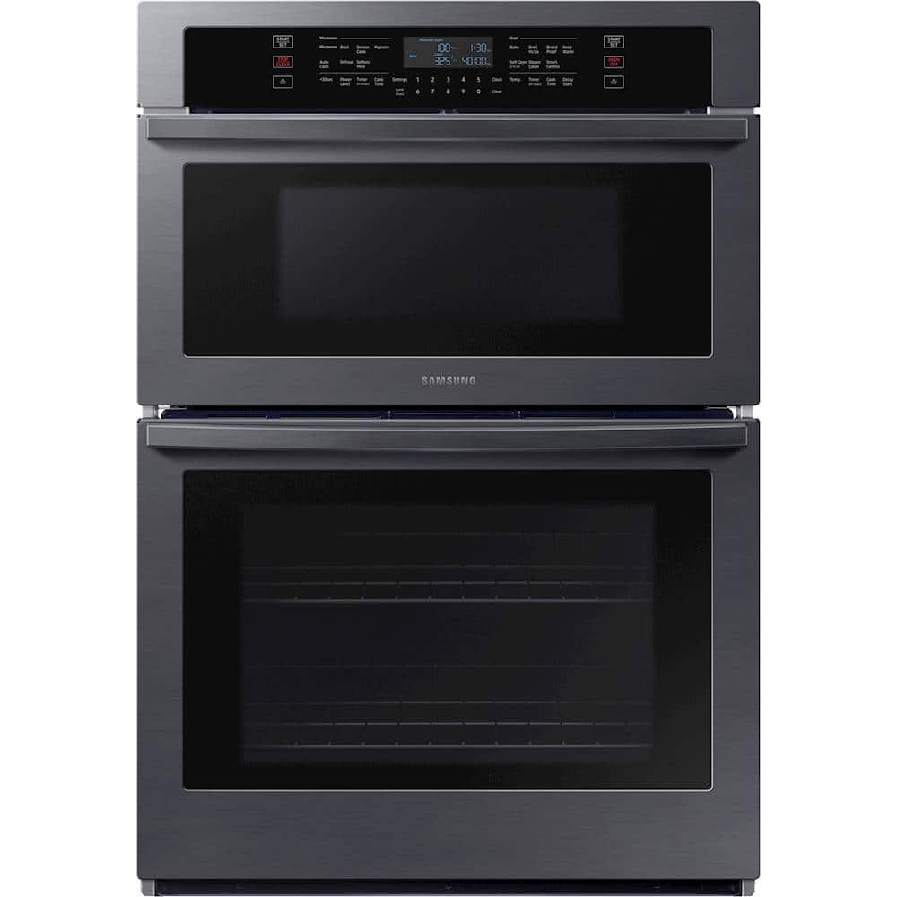 Samsung - 30" Microwave Combination Wall Oven with WiFi - Black Stainless Steel product image