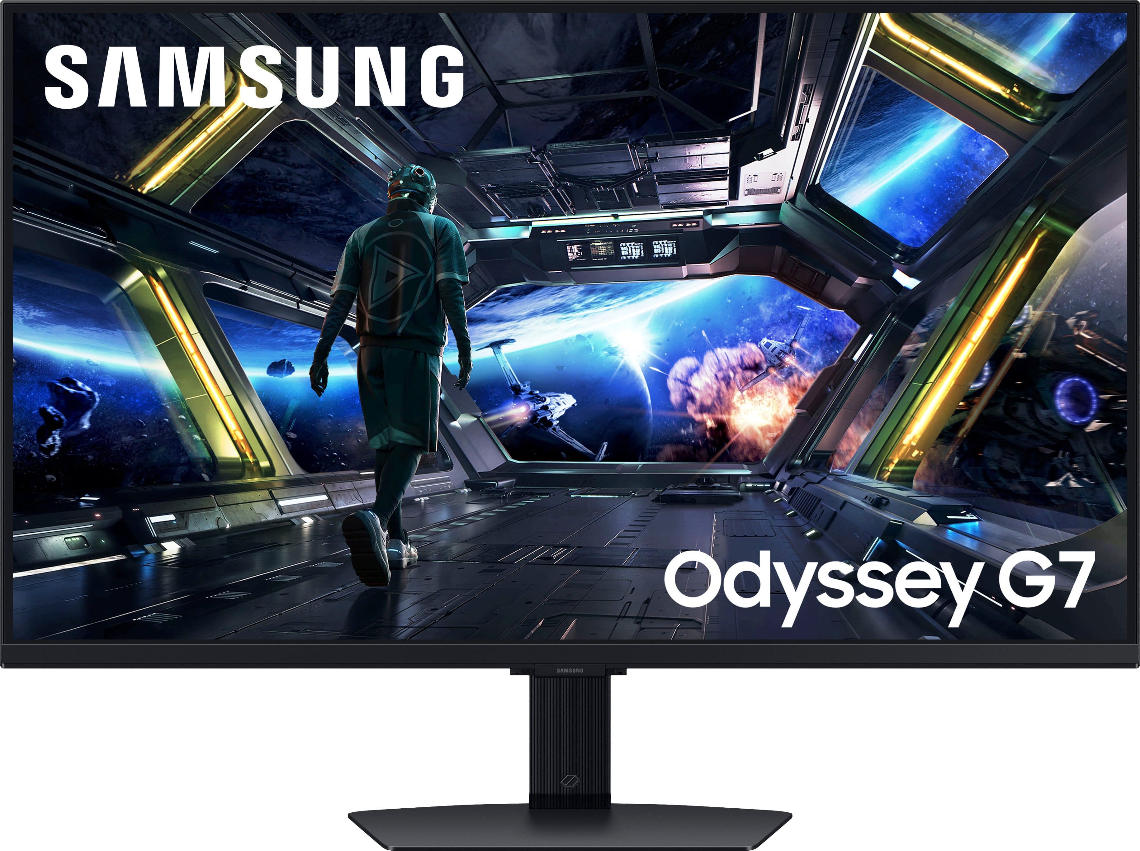 Samsung - 32" Odyssey G7 (G70D) 4K UHD IPS AMD FreeSync Premium Pro and G-Sync Compatible Smart Gaming Monitor with HDR400 -…