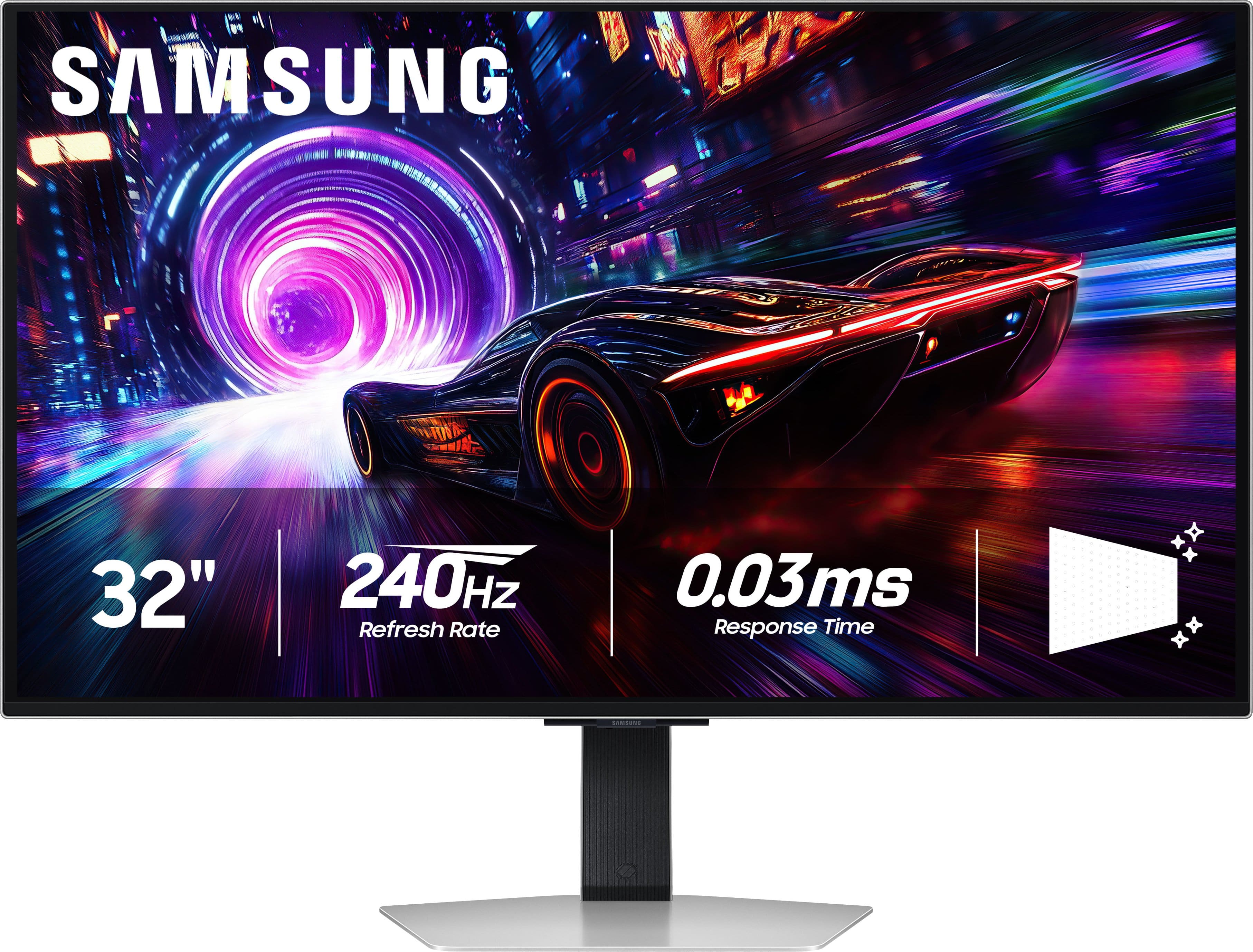 Samsung - 32" Odyssey OLED G8 (G81SF), 4K UHD, 240Hz, 0.03ms, AMD FreeSync Premium Pro, Glare Free, HDR 400 Gaming Monitor -…