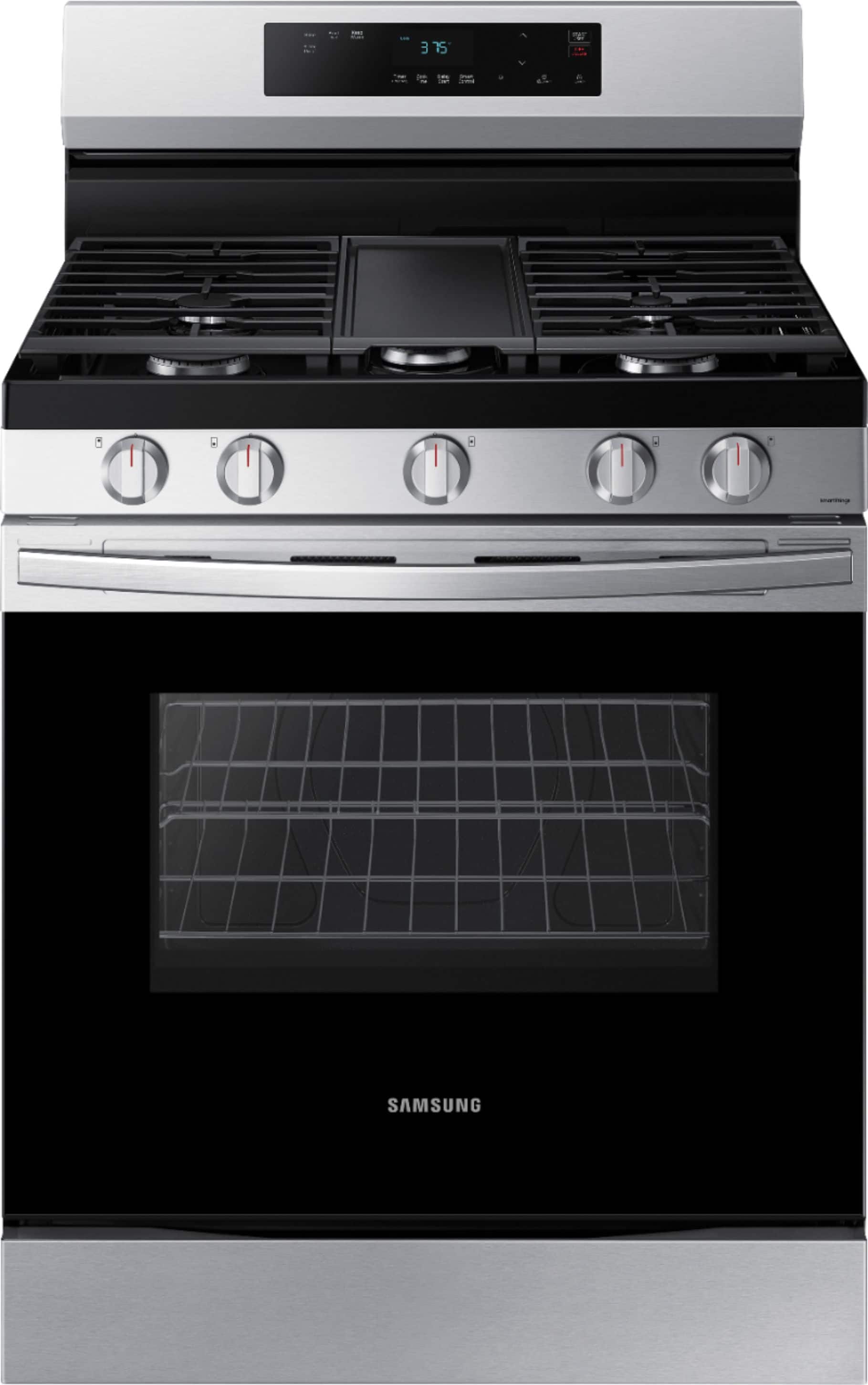 Samsung - 6.0 cu. ft. Freestanding Gas Range with WiFi and Integrated Griddle - Stainless Steel product image